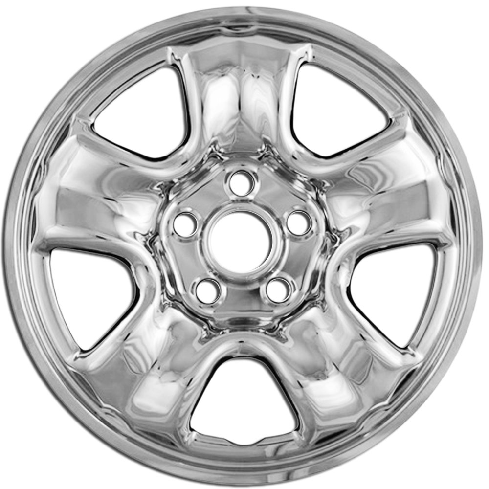 OxGord 17 Inch Wheel Skins for 2015-2018 Jeep Renegade - Set of 4 Chrome ABS Wheel Covers | Durable Tire Replacement Caps | Perfect for Off-Roading & Urban Driving