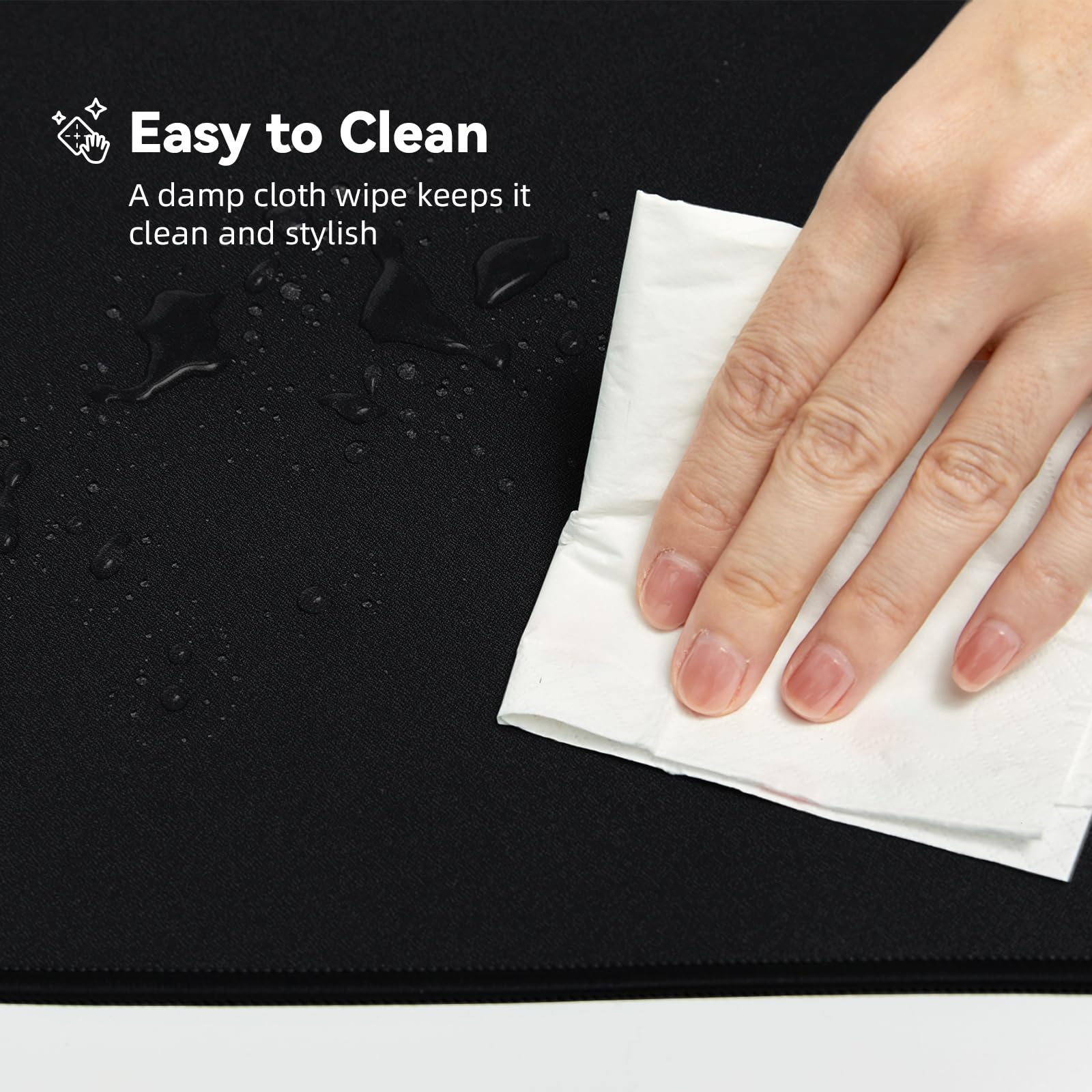 Large Gaming Mouse Pad - Non-Slip Rubber Base & Stitched Edges for PC/Office/Home Use