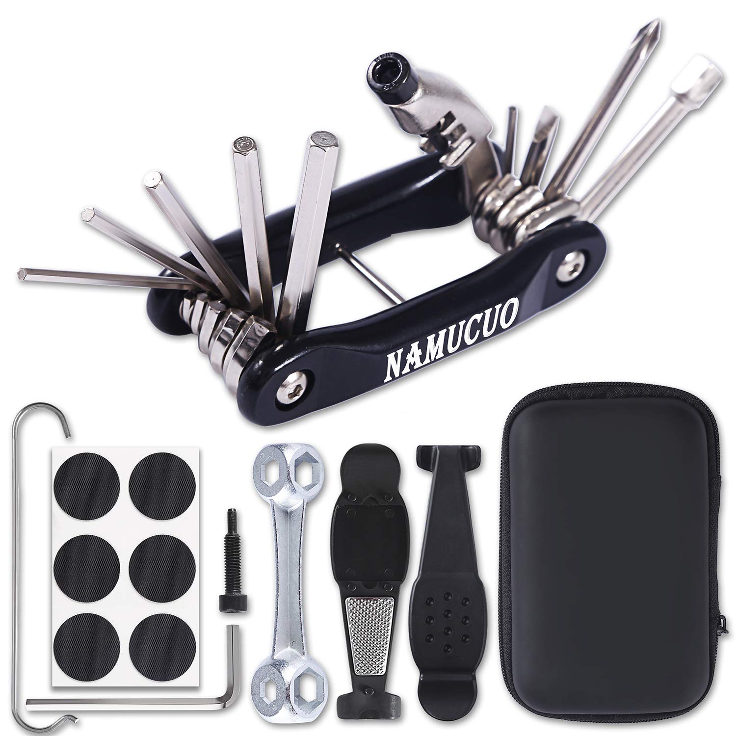 YBEKI Bike Repair Tool Kit - Multi-Function Bicycle Tool Set with Chain Tool, Tire Repair Kit & Bone Wrench | Portable Cycling Maintenance Tools for Road & Mountain Bikes | 6 Month Warranty | Perfect for Home Repairs & Outdoor Adventures