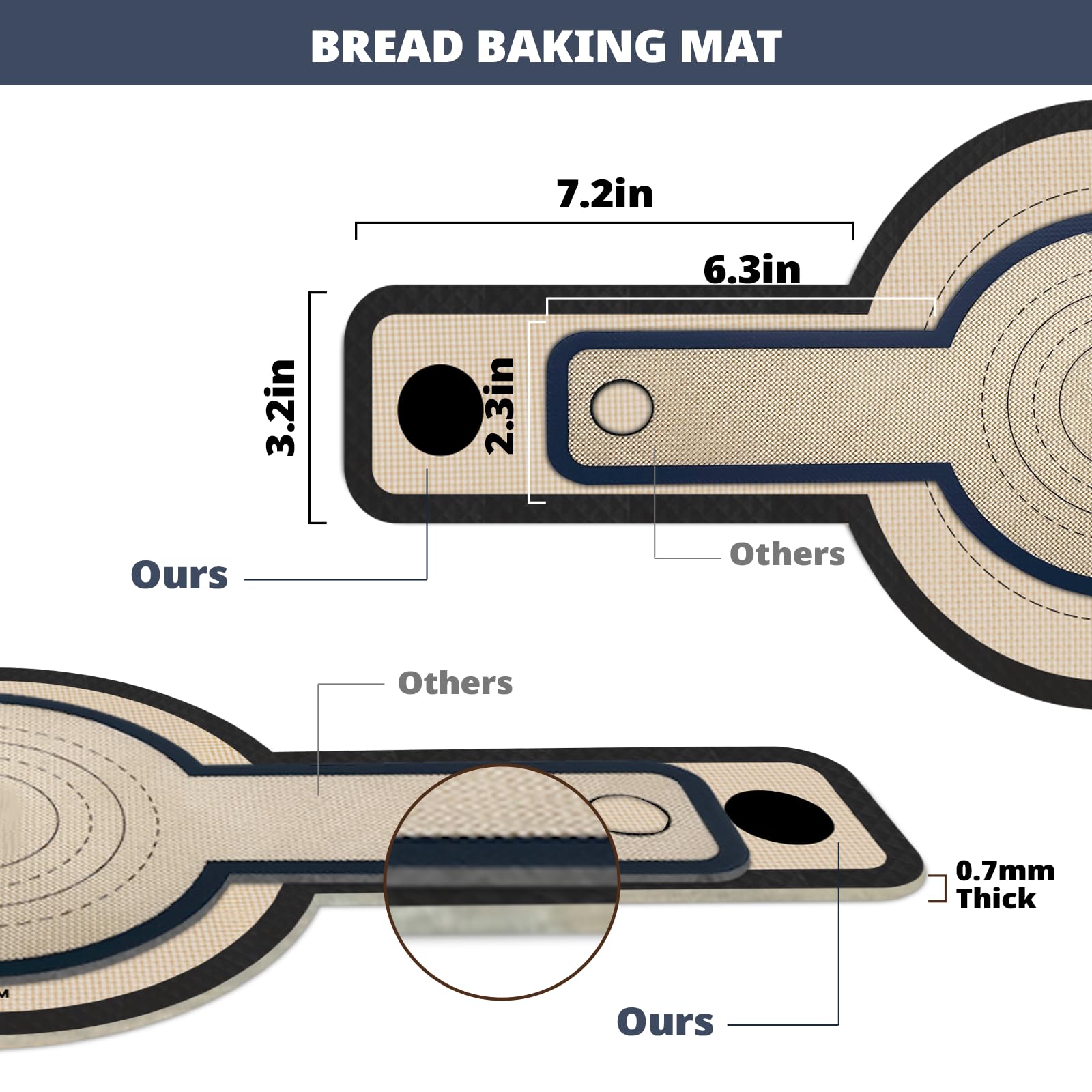 Non-Stick Silicone Bread Sling for Dutch Oven - 2 Pack Reusable Baking Mat with Long Handles for Easy Sourdough Transfer | Perfect for Artisan Bread, Homemade Loaves & Dutch Oven Baking