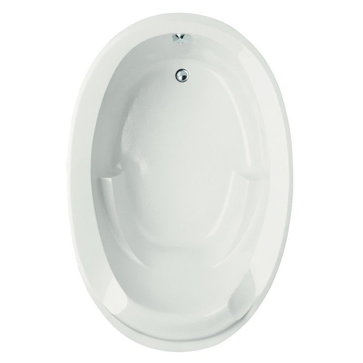 Deanna Drop-In White Oval Acrylic Air Tub with 6 Jets - 60 x 36 x 22 Inches - Luxury Designer Collection for Spa-Like Bathroom Relaxation