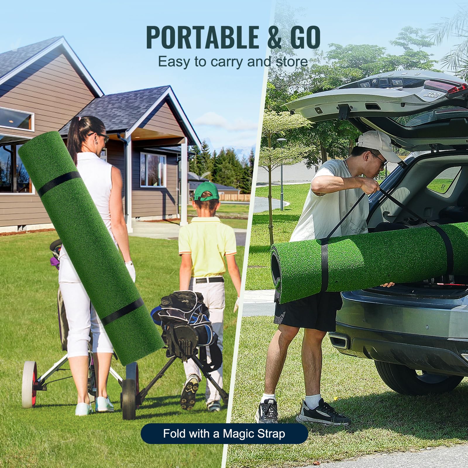 VEVOR Golf Practice Hitting Mat - Premium Artificial Turf for Indoor & Outdoor Golf Training, Driving Range, Backyard, and Home Use