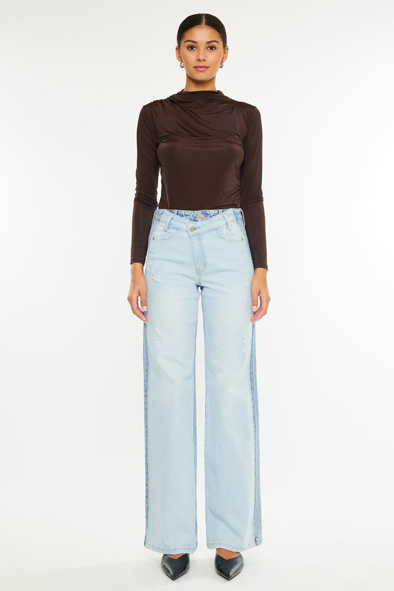 Clara High Rise Wide Leg Jeans for Women - Stretchy Denim Pants with Comfortable Fit - Perfect for Casual Outfits, Workwear & Everyday Style