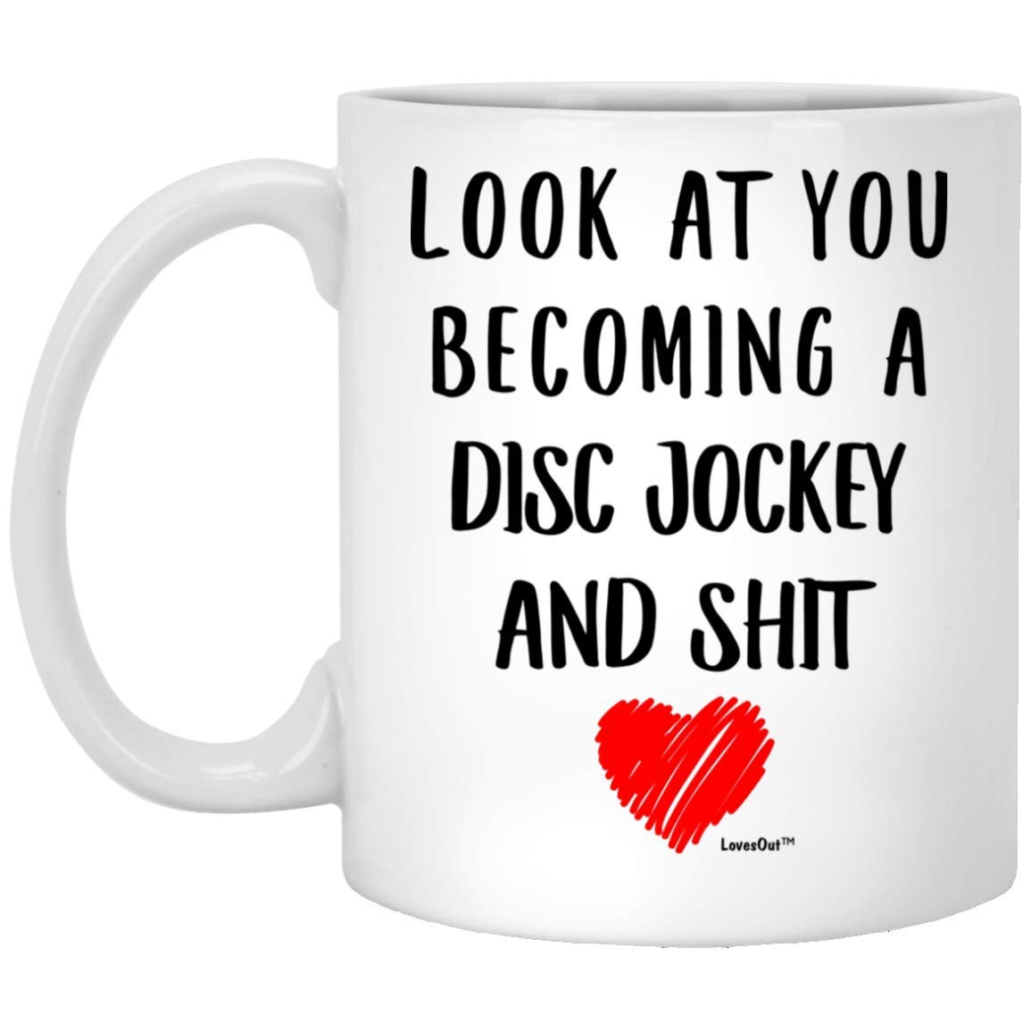 Funny DJ Coffee Mug - 11oz White Ceramic Cup with Humorous Saying, Perfect Birthday & Christmas Gift 2024 for Music Lovers - Great for Office, Home, or Party Use