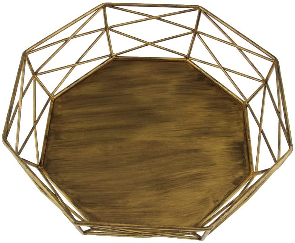 Vintage Metal Iron Cake Stand - Gold Cupcake Display Tray for Wedding, Party, Dessert Table Decoration - Elegant Vintage Golden Dessert Stand for Birthday, Anniversary, Tea Party, and Special Events