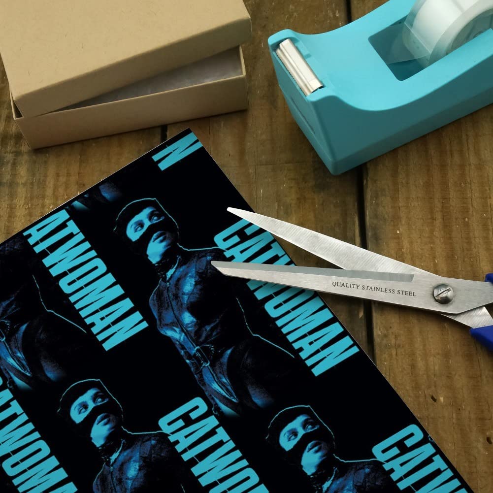 The Batman Catwoman Gift Wrap Paper Rolls - Premium Superhero Wrapping Paper for Birthdays, Christmas, Comic Con & DC Fans (GRAPHICS & MORE)