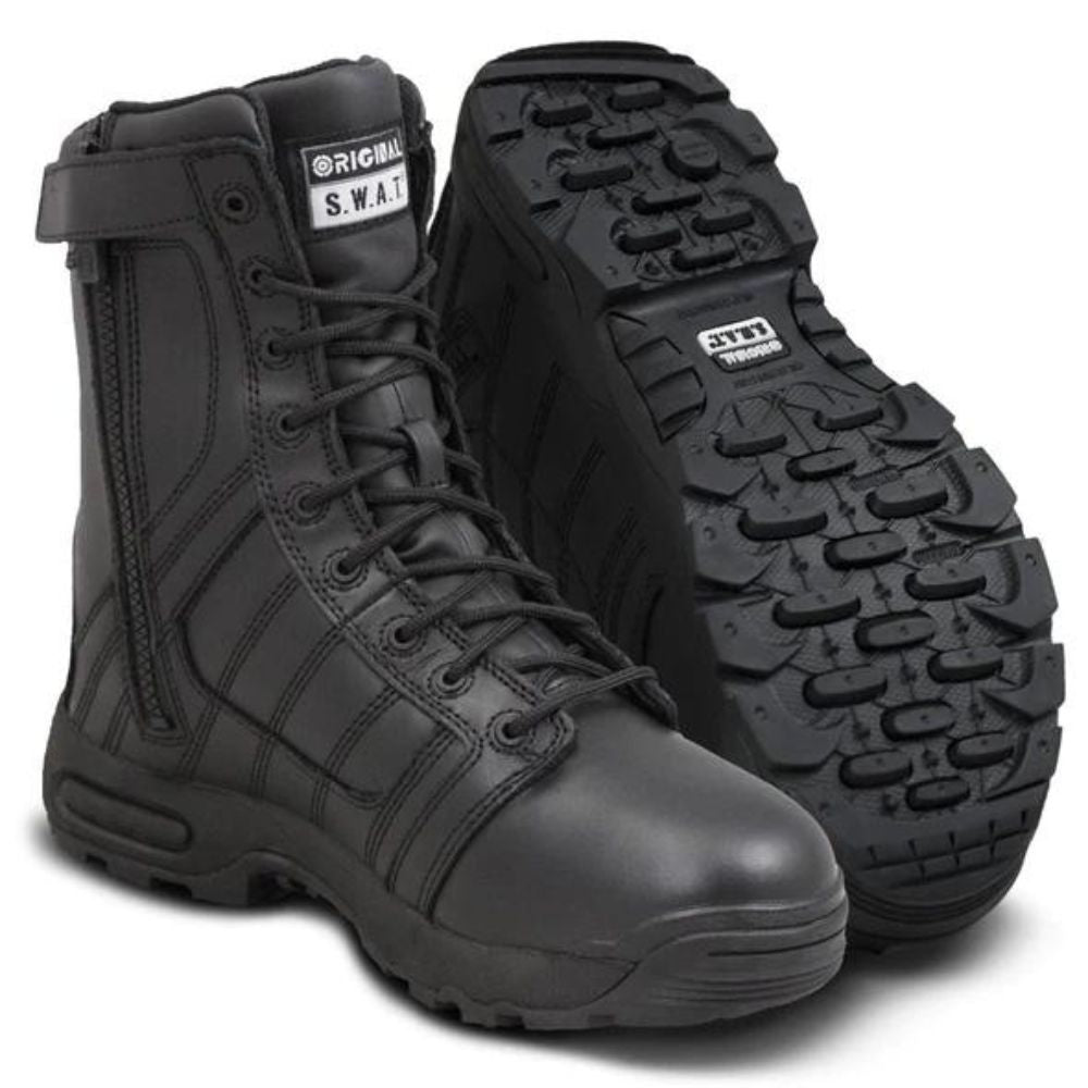 Original SWAT Metro Air 123401 Men's Size 9 Insulated Tactical Boots with Side Zipper - Black | Waterproof Work Boots for Police, Military & Outdoor Activities