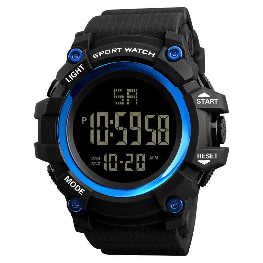 LED Digital Sports Watch for Men - Waterproof Military Analog Luxury Outdoor Watch with Black Strap - Perfect for Running, Hiking, and Everyday Wear