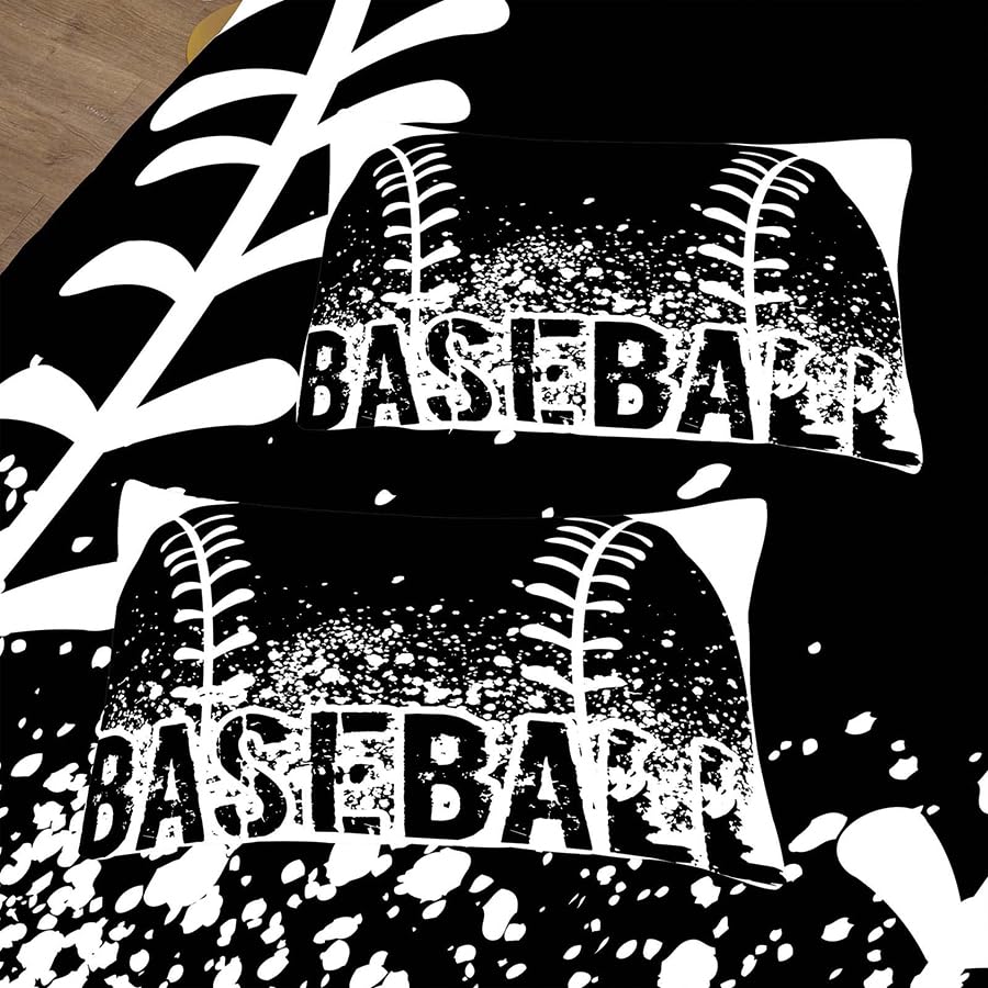 **Bodhi Kids Baseball Bedding Set - Twin Size 5-Piece Comforter, Sheet & Pillowcase Set for Boys - Sports Themed Bed in a Bag - Perfect for Kids' Rooms, Sleepovers & Themed Bedrooms**