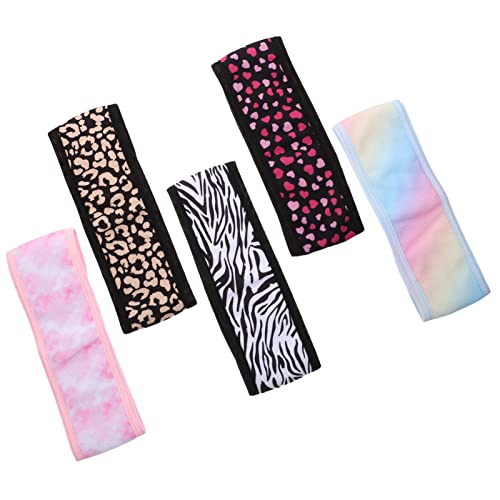 EXCEART 5-Pack Makeup Headbands for Women - Soft & Absorbent Hairbands for Washing Face, Yoga, Skincare, Spa - Non-Slip Facial Headbands for Beauty Routine, Gym & Daily Use