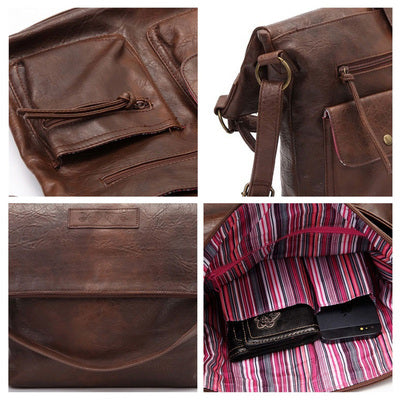 Vintage Large Tote Bags for Women - Stylish Shoulder Bag with Spacious Design - Perfect for Work, Travel, and Everyday Use