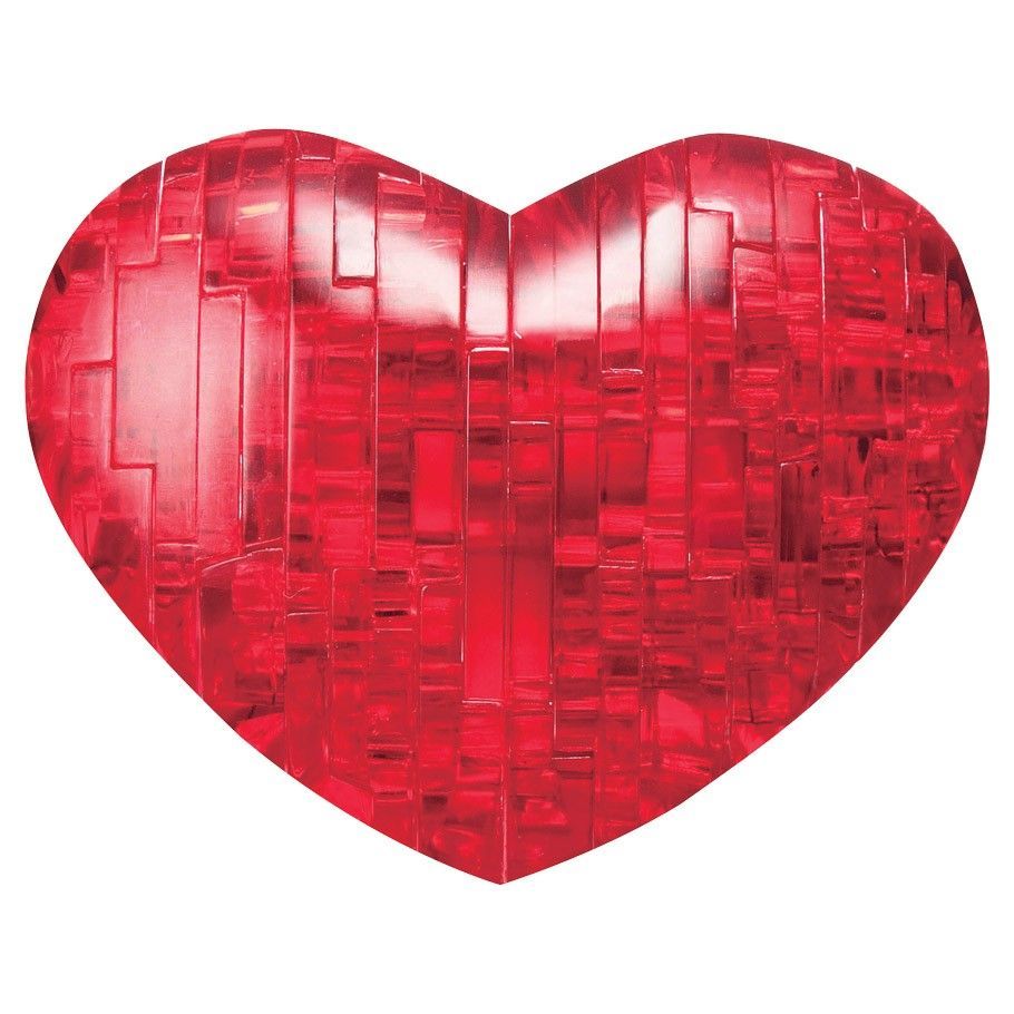 3D Crystal Puzzle Heart Red - Romantic Gift for Valentine's Day, Anniversary & Couples - Fun Brain Teaser for Adults & Teens - Perfect for Date Nights & Relaxation