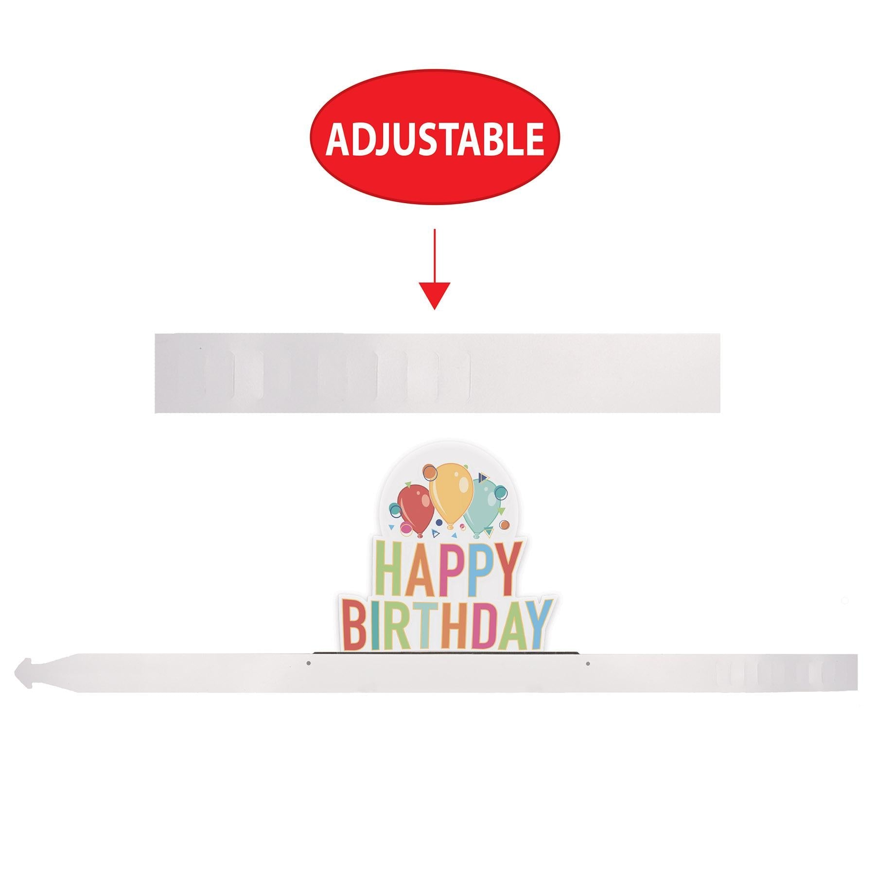 12 Pack Happy Birthday Party Headbands - Fun & Colorful Birthday Celebration Accessories for Kids & Adults - Perfect for Birthdays, Parties & Festive Events