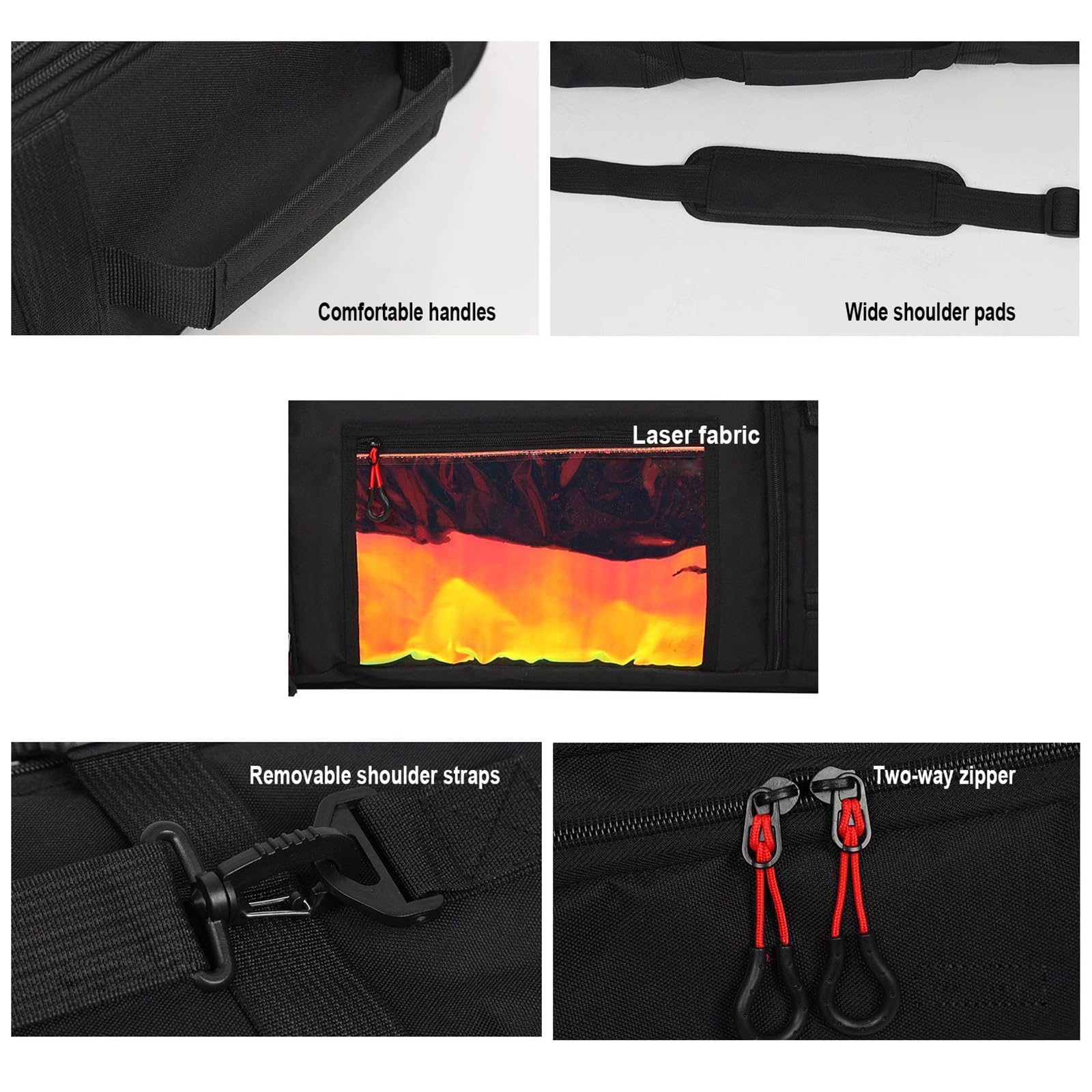 Adjustable Length Roller Snowboard Bag with Wheels - Foldable Double Rolling Ski Bag for Easy Travel | Perfect for Airports, Ski Trips & Snowboarding Adventures