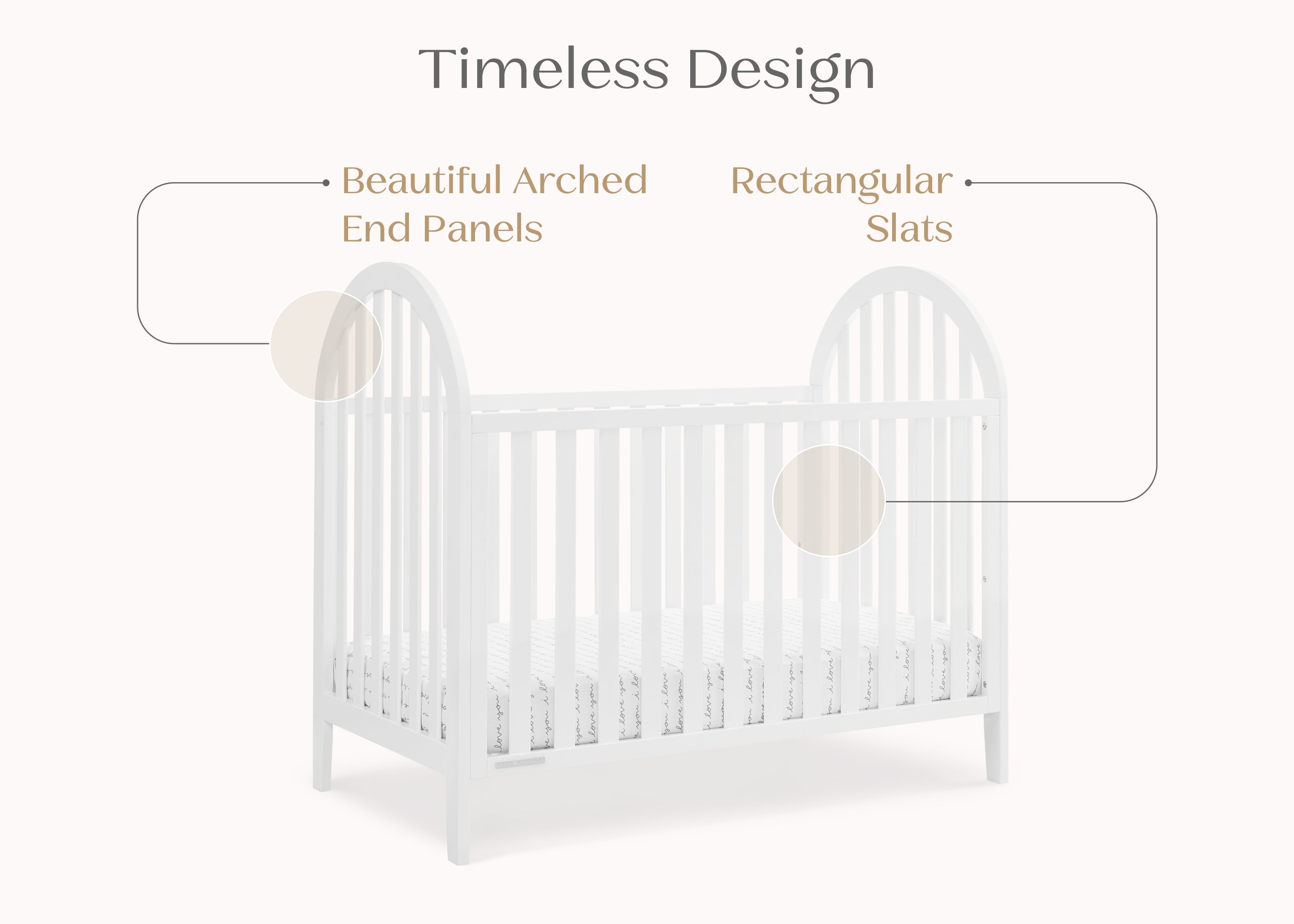 Milano 4-in-1 Convertible Baby Crib - Toddler Bed, Daybed & Full-Size Bed - Nursery Furniture for Boys & Girls - Perfect for Newborn to Teen Years