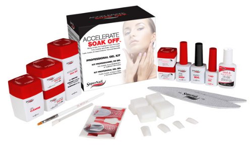 SuperNail Professional Soak Off Gel Polish Kit - Fast Drying, Long Lasting for Salon & Home Manicures