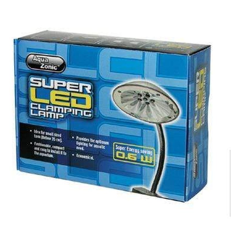 Aqua Zonic Super Mini LED Clamp Light - Black, Adjustable Gooseneck Desk Lamp for Reading, Crafting, and Workspace Lighting