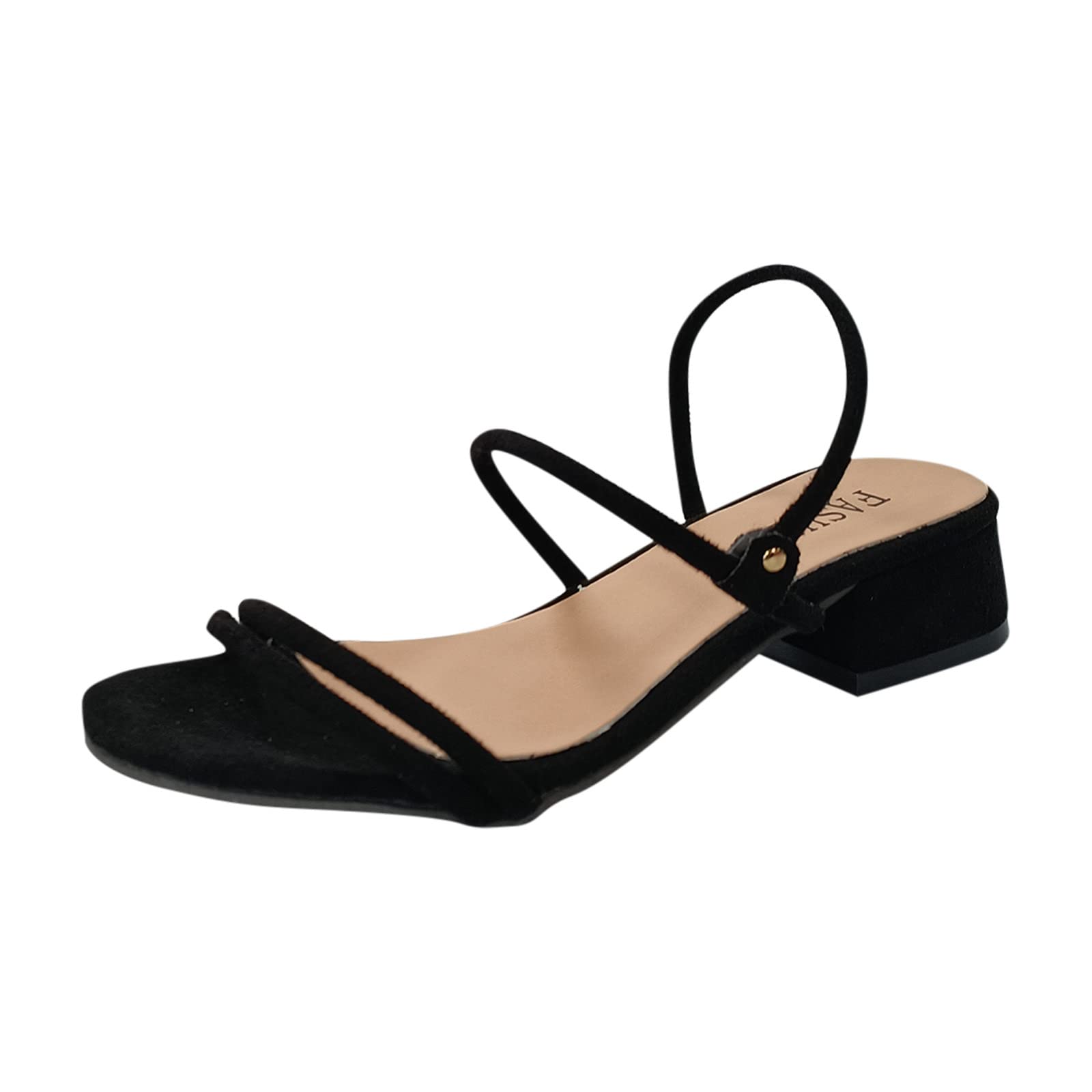 Women's Fashion Casual Metallic Sandals - Comfortable High Solid Flat Heel Sandals for Ladies | Perfect for Beach, Vacation & Summer Outfits