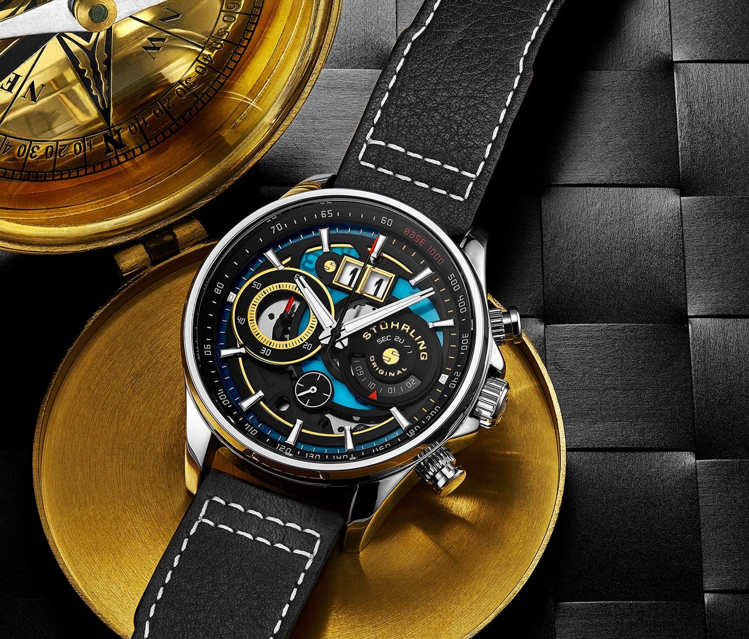 Ace Aviator Chronograph & Tachymeter 923 Quartz 45mm Men's Watch - Stylish Pilot Watch for Aviation Enthusiasts & Everyday Wear