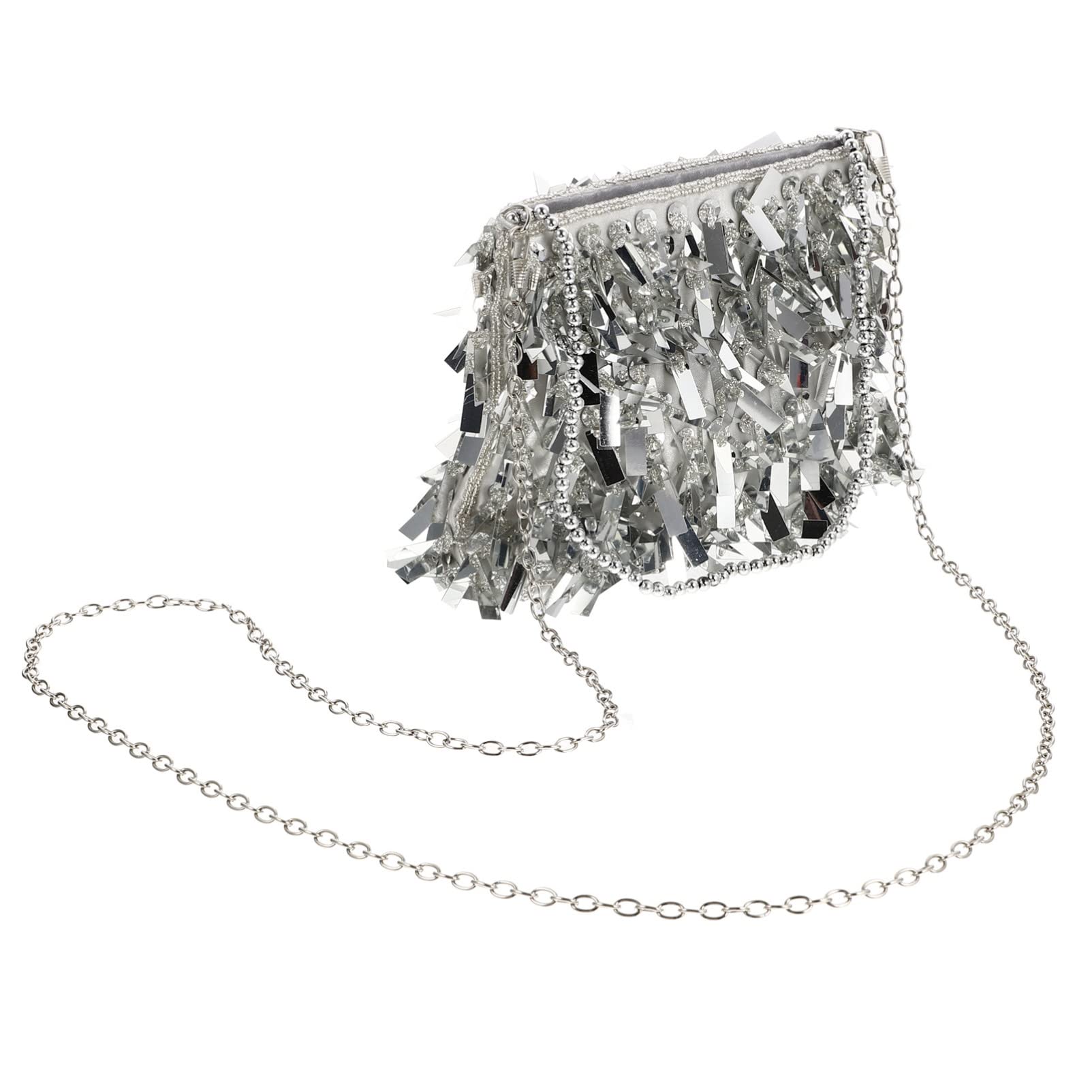GALPADA Women's Crossbody Bag - Small Pink Messenger Bag with Chain Strap, Phone Organizer & Metal Wallet - Stylish Polyester Clutch Purse for Everyday Use, Travel & Outdoor Activities