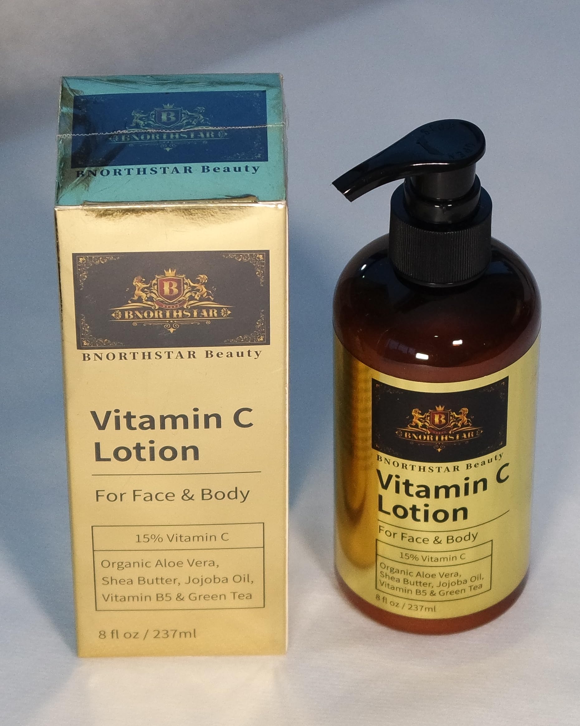BNORTHSTAR Vitamin C Lotion for Face & Body - Brightening & Hydrating Moisturizer with Antioxidants - Perfect for Dry Skin, Anti-Aging & Dark Spot Treatment - Day & Night Use