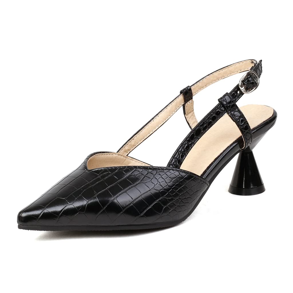 Women's Elegant Pointed Toe Kitten Heel Pumps - Comfortable Slingback Dress Shoes for Party, Wedding & Office Wear | Fashionable Sandal Style for Women