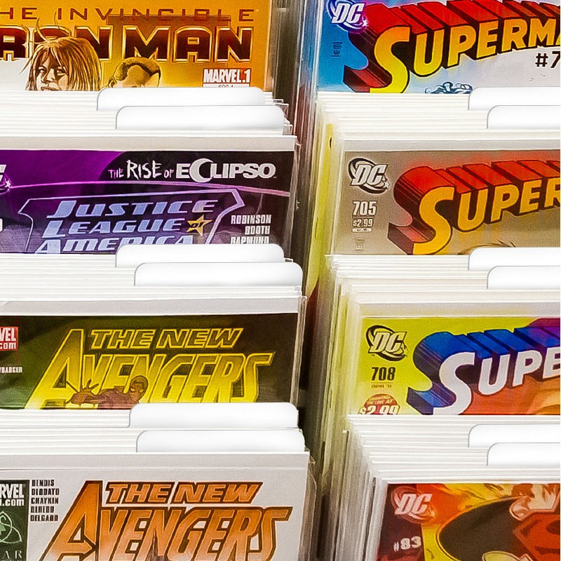 EVORETRO Comic Book Dividers 28 PT - Acid-Free Archival Quality for Comic Book Storage & Organization | Perfect for Collectors, Comic Book Bags & Boxes
