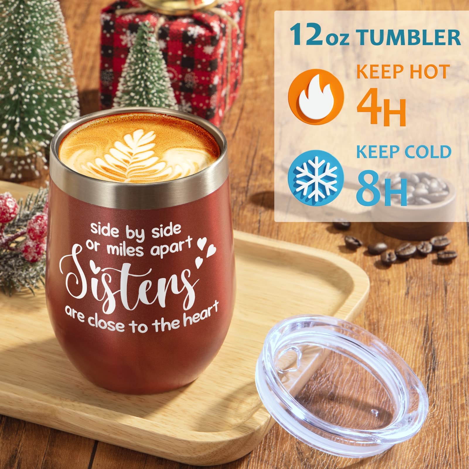 Sisters Gifts from Sister - Mothers Day Gifts for Sister from Brother, Sister Birthday Gifts for Sister in Law, Soul Sister Gifts, Best Friend Women Gifts, Unique Sister Gifts Basket with Wine Tumbler - Perfect for Holidays, Anniversaries, and Special Occasions