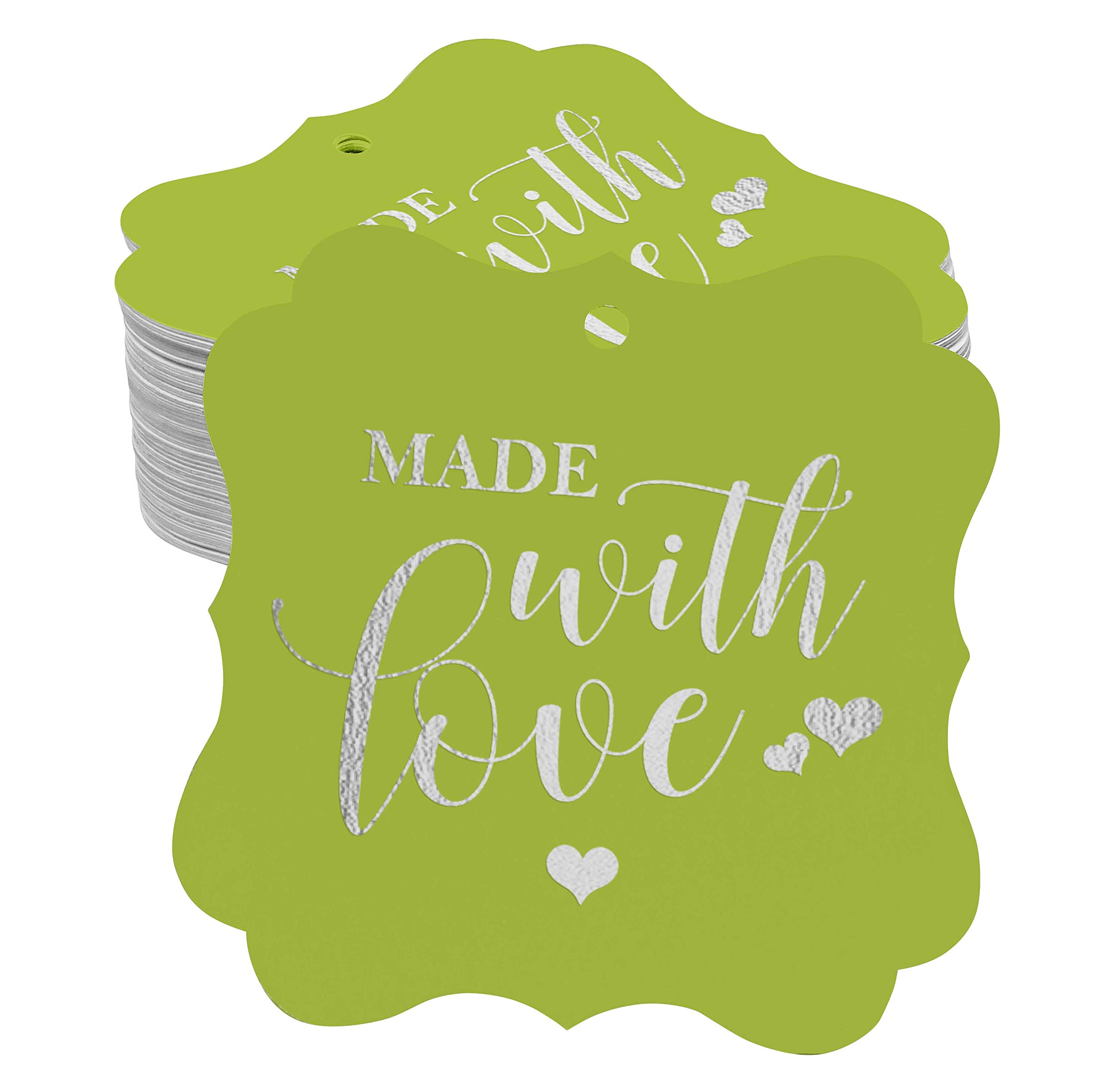 50pcs Silver Foil Bracket-Shaped Hang Tags - Elegant Wedding Favor Tags, Bridal Shower Decorations, Gift Packaging Accessories for DIY Crafts, Party Favors & Special Events