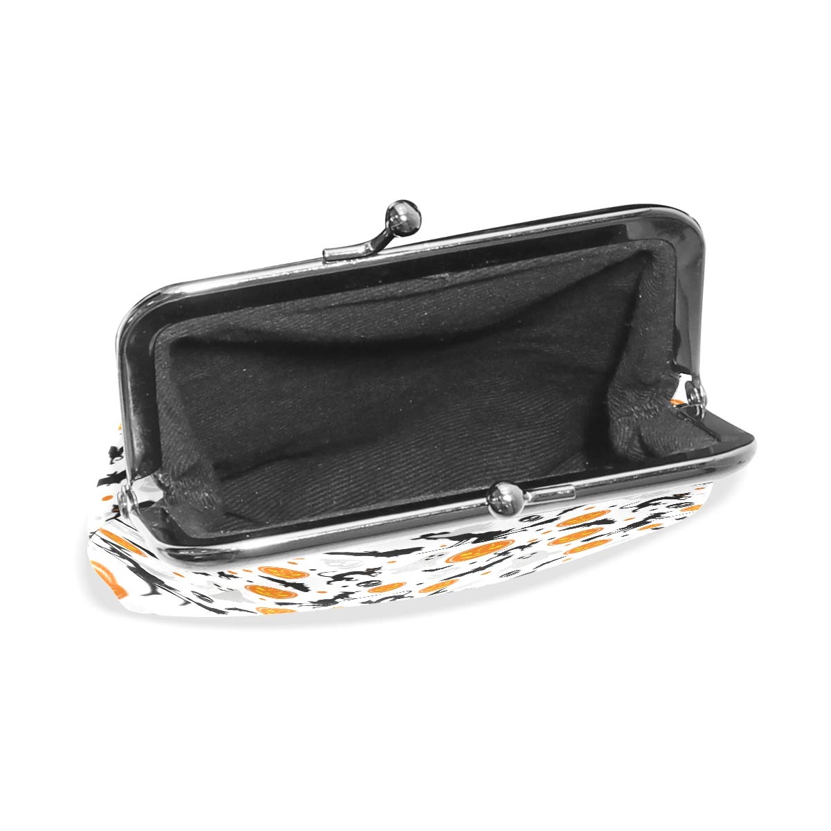 Halloween Witch Pumpkin Bat Ghost Black Cat Cute Coin Purse for Women - Retro Money Pouch with Kiss-lock Buckle, Small Wallet for Cards & Change - Perfect for Trick-or-Treating, Costume Parties & Spooky Gift Giving