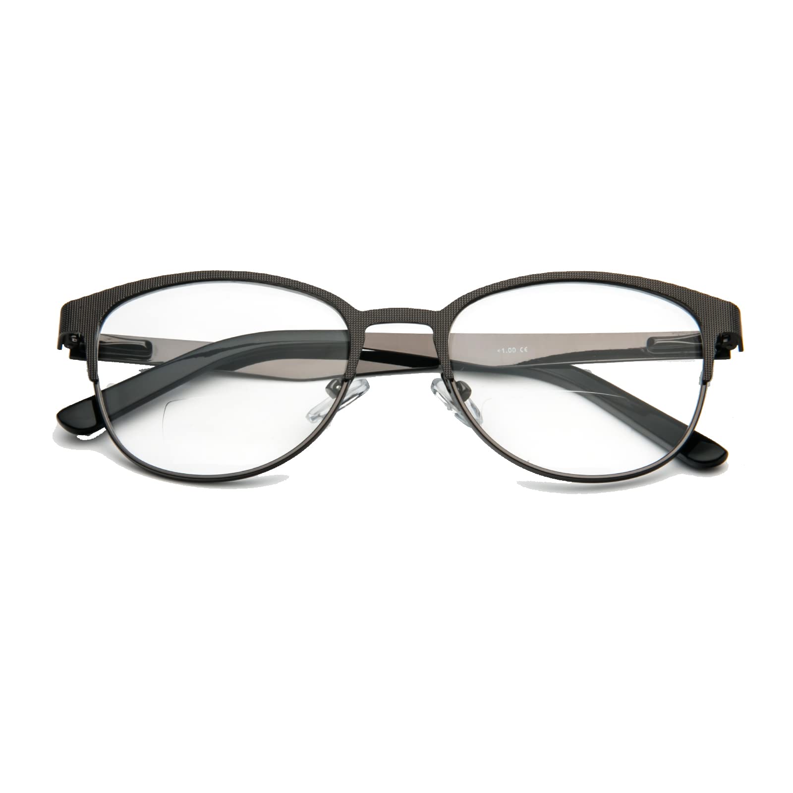 MMOWW Bifocal Reading Glasses for Women - Blue Light Blocking, Purple Frame (1.00) for Work & Screen Time