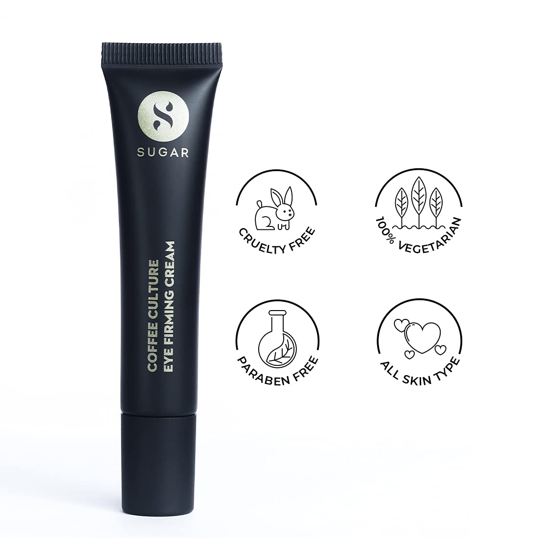 SUGAR Cosmetics Coffee Culture Eye Firming Cream with Caffeine & Hyaluronic Acid - 15ml Under Eye Cream for Dark Circles & Puffiness Relief | Day & Night Use for Brighter, Refreshed Eyes