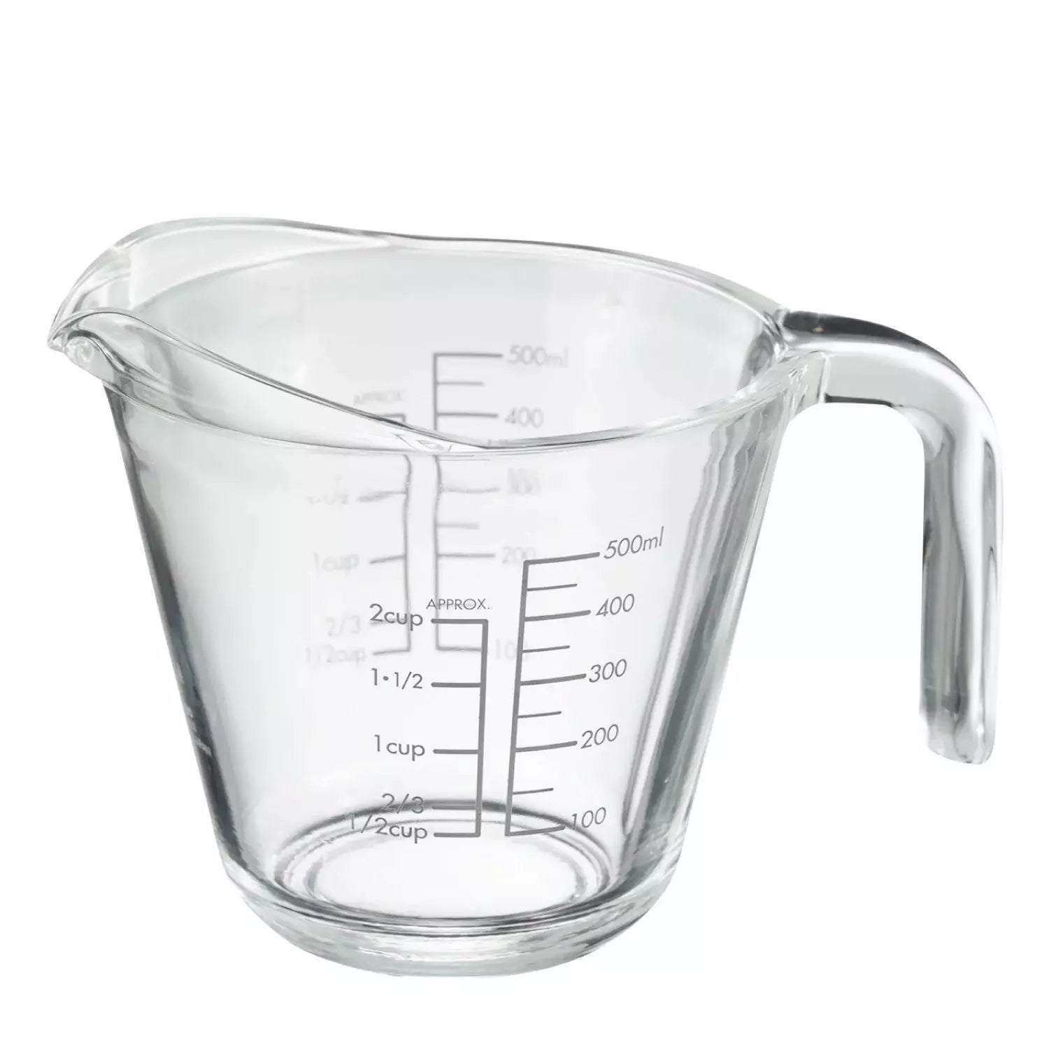 Hario 500ml Heat Resistant Glass Measuring Cup - Microwave & Dishwasher Safe for Cooking, Baking, Coffee & Kitchen Use