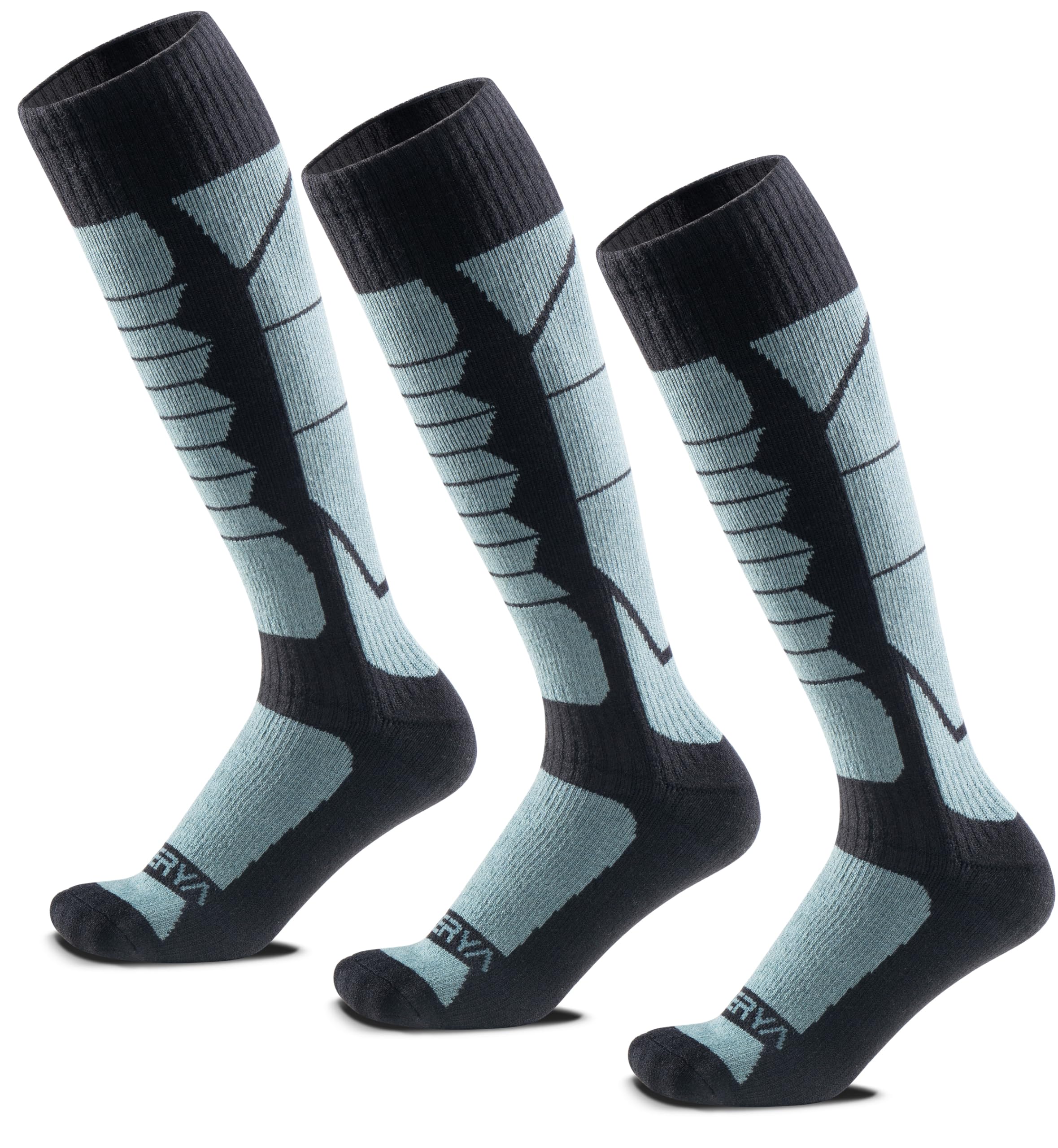 Premium Merino Wool Ski Socks for Men & Women - Thermal Over-the-Calf Winter Hiking Socks for Skiing, Snowboarding & Cold Weather Activities - Warm Breathable Outdoor Socks for Snow Sports & Winter Adventures