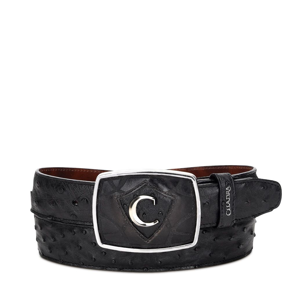 CVEN1A1 Black Leather Belt for Men - Genuine Leather Dress Belt Size 38 - Perfect for Business, Casual, and Formal Outfits