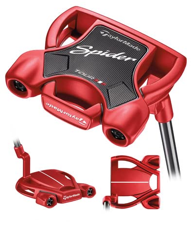 TaylorMade Spider Tour Red L-Neck Putter – Premium Golf Putter for Precision Putting | Perfect for Tour-Level Performance & Practice Greens