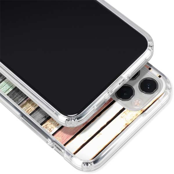 Clear Phone Case Compatible with iPhone 11 Pro - Wooden Stripes Design Protective Cover | Slim Fit & Scratch Resistant | Perfect for Everyday Use, Office & Travel