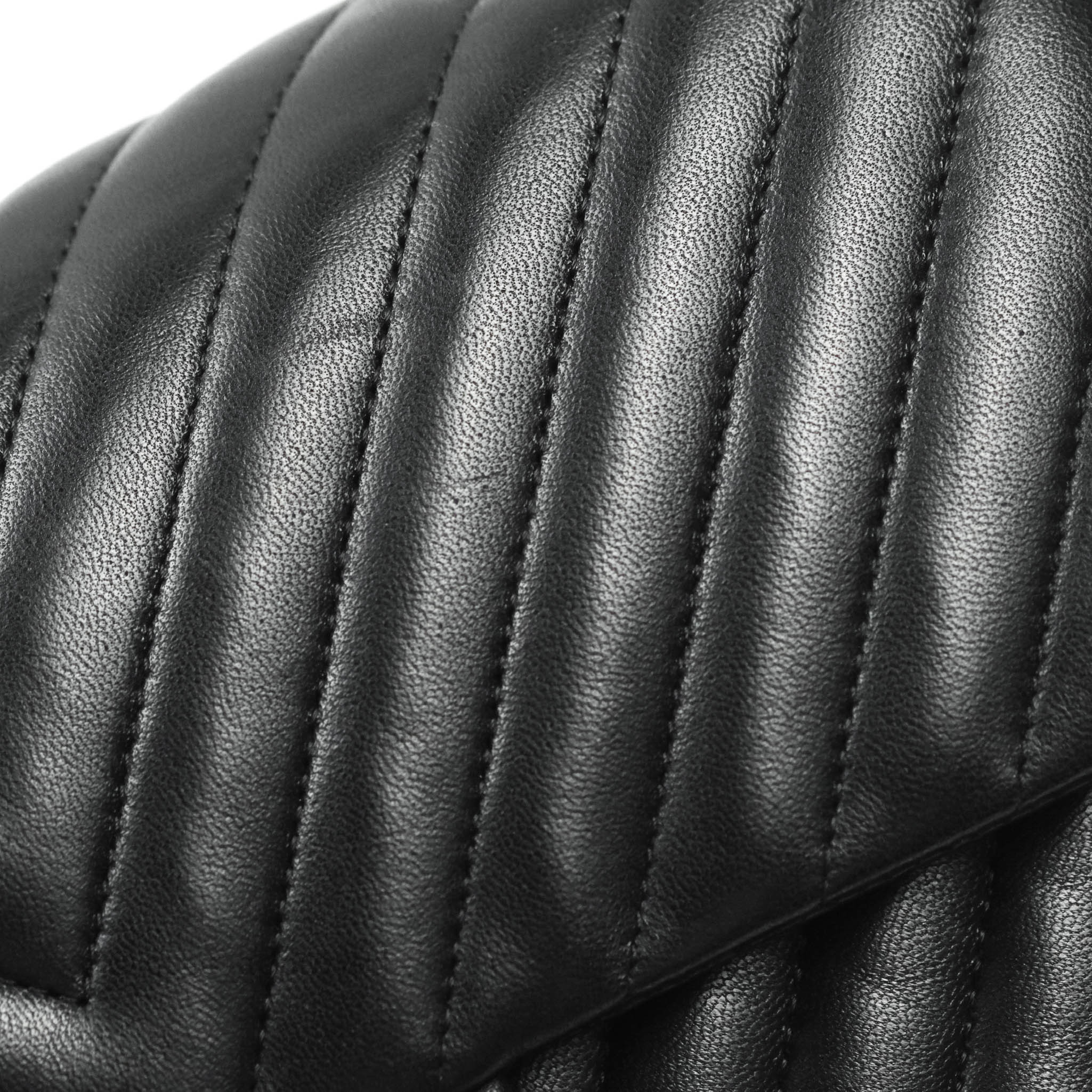 Chanel Classic Chevron M/L Medium Double Flap Bag in So Black Lambskin Leather - Luxury Handbag for Women, Perfect for Evening Events & Special Occasions