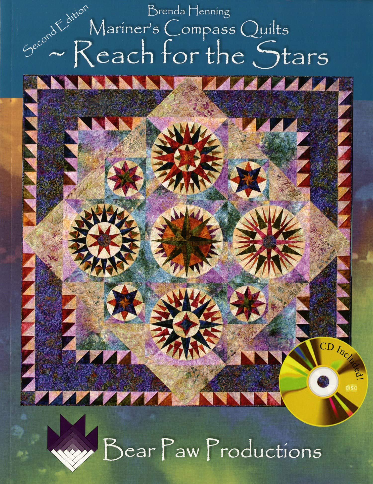 Mariner's Compass Quilting Book - Reach for the Stars Softcover Guide | Perfect for Quilting Enthusiasts & DIY Home Decor Projects