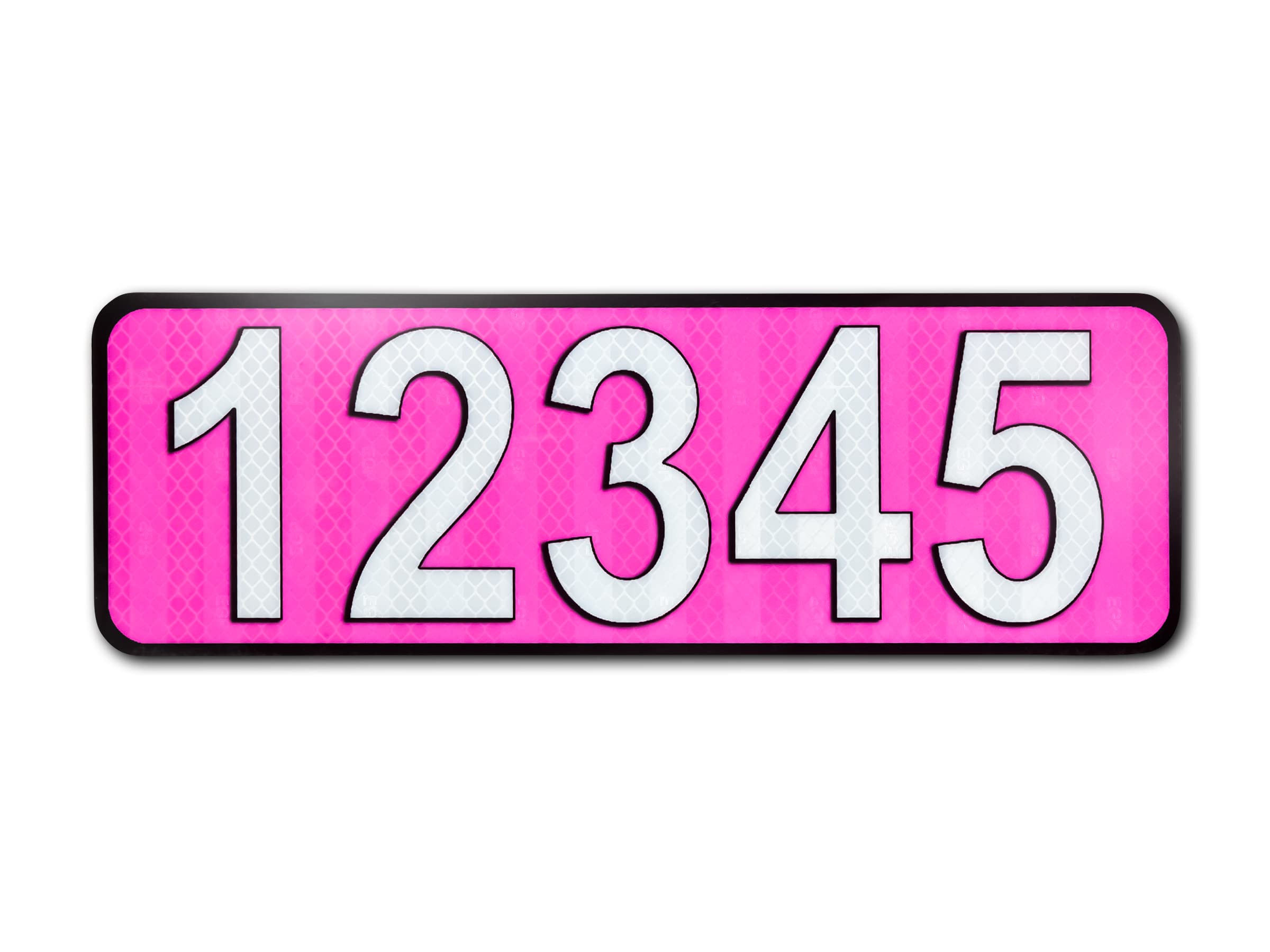Reflective Aluminum 911 Address Sign - Custom Mailbox Sign for Home Safety (Double Sided, Pink)