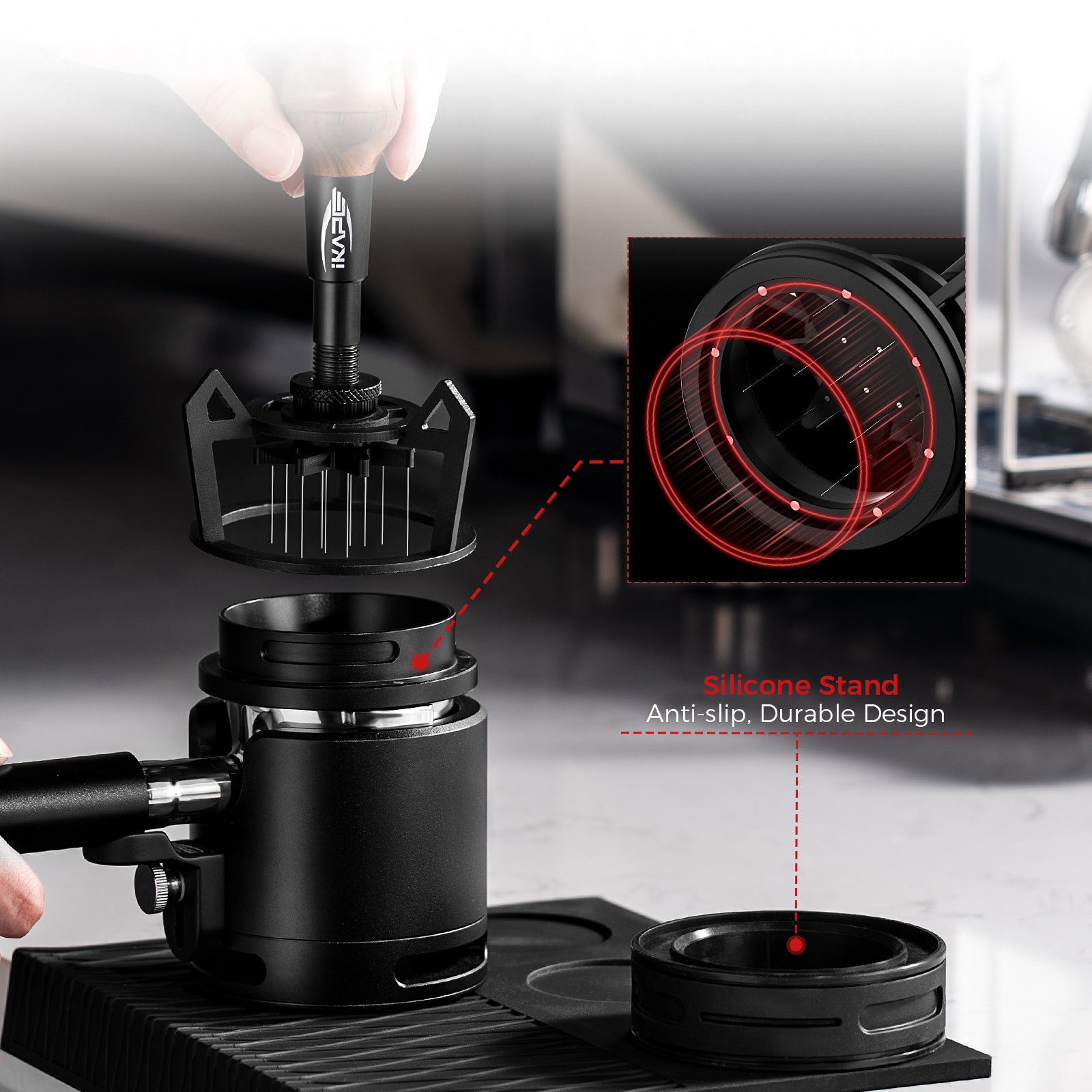 Premium Espresso WDT Tool - Rotary Springback Coffee Distribution Needle for Even Extraction | Perfect for Home Baristas & Coffee Enthusiasts