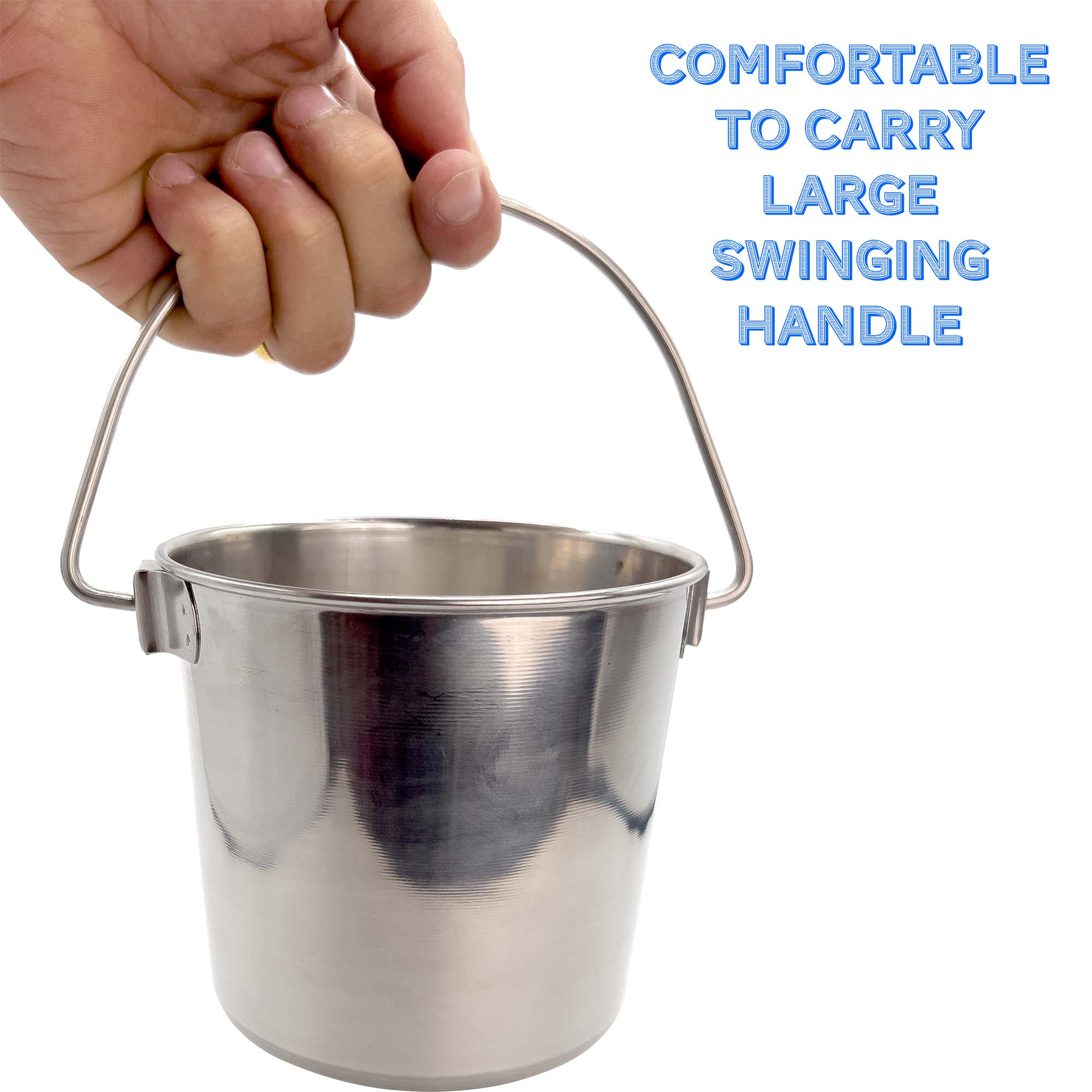 1 Quart Stainless Steel Bird Feeder Bucket - Durable Outdoor Bird Water & Food Container for Garden, Patio, and Backyard Use
