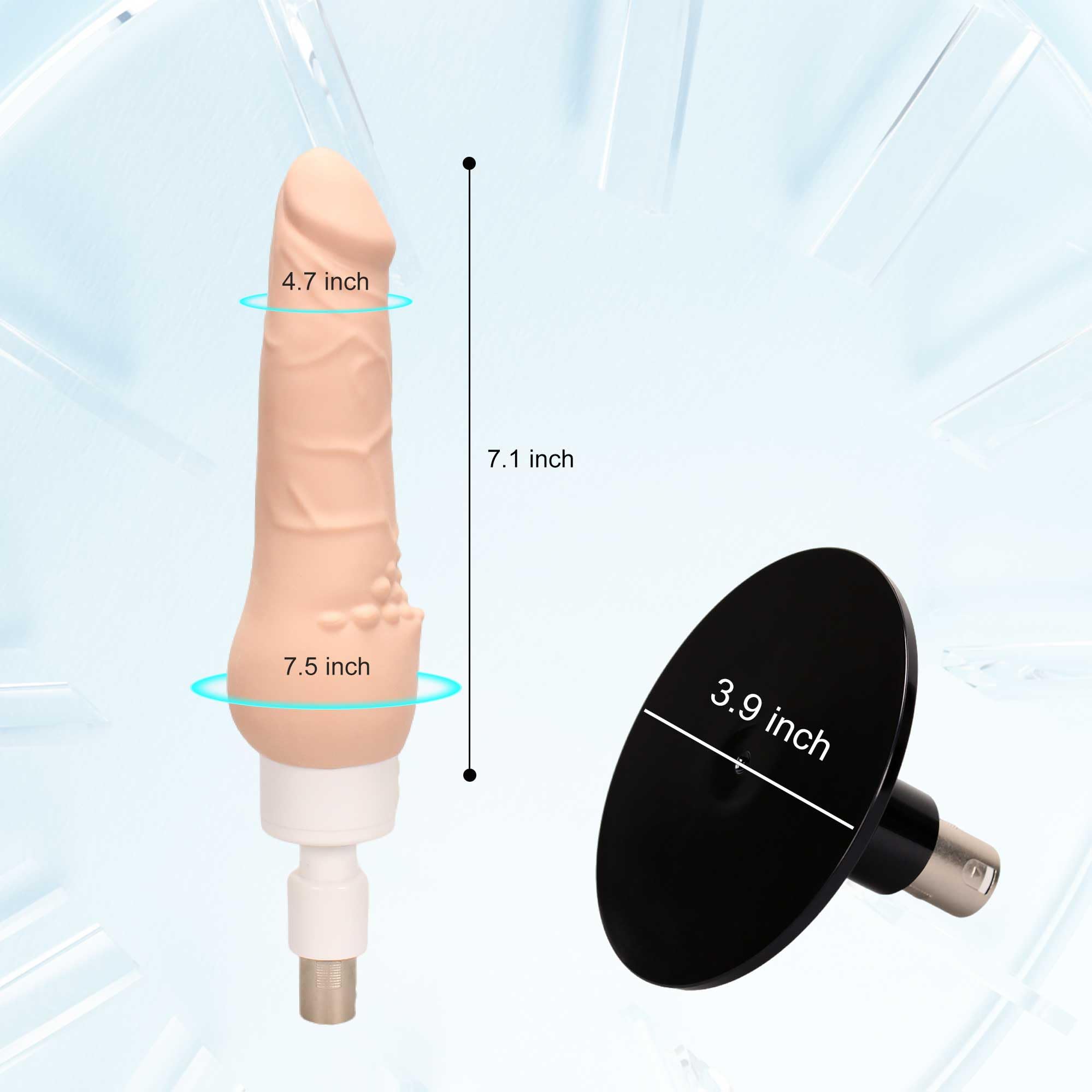 Heating & Vibrating Dildo Sex Machine with Suction Cup - Automatic Thrusting Device for G Spot & Anal Stimulation - Adult Sex Toy with 3 XLR Connector - Perfect for Solo Play & Couples' Intimate Moments