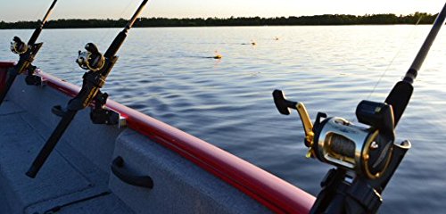 2X Heavy Duty Rod Holder for Lund Boat Sport Trak Gunnel System - Compatible with Cannon Rod Holders | Perfect for Fishing Accessories & Marine Equipment | Ideal for Trolling, Bass Fishing & Offshore Angling