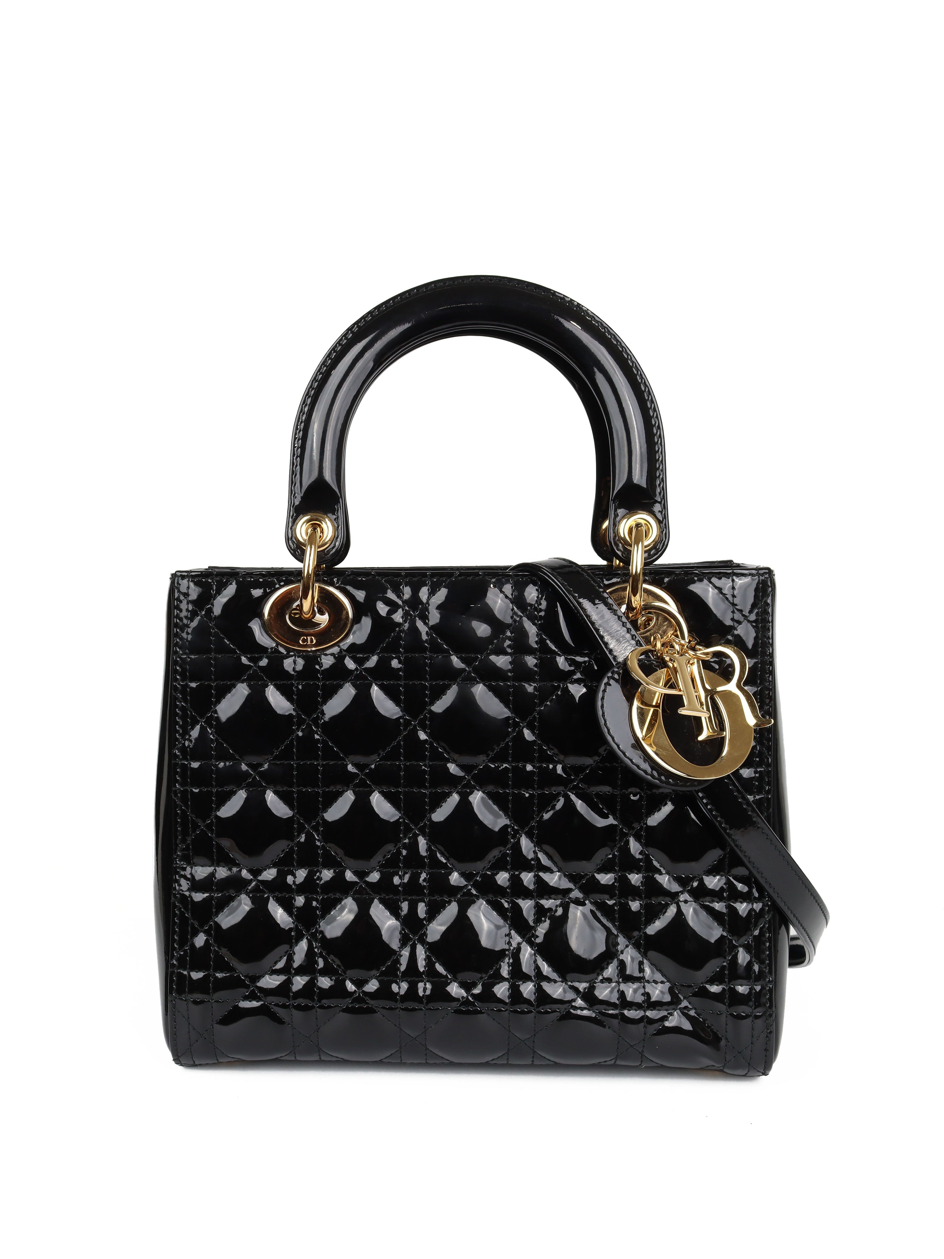 Dior Medium Black Lady Dior Handbag - Luxury Leather Shoulder Bag for Women | Perfect for Parties, Weddings & Evening Events