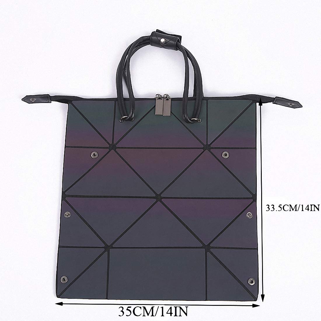 Holographic Reflective Tote Bag for Women - Geometric Crossbody Purse for Party & Night Out