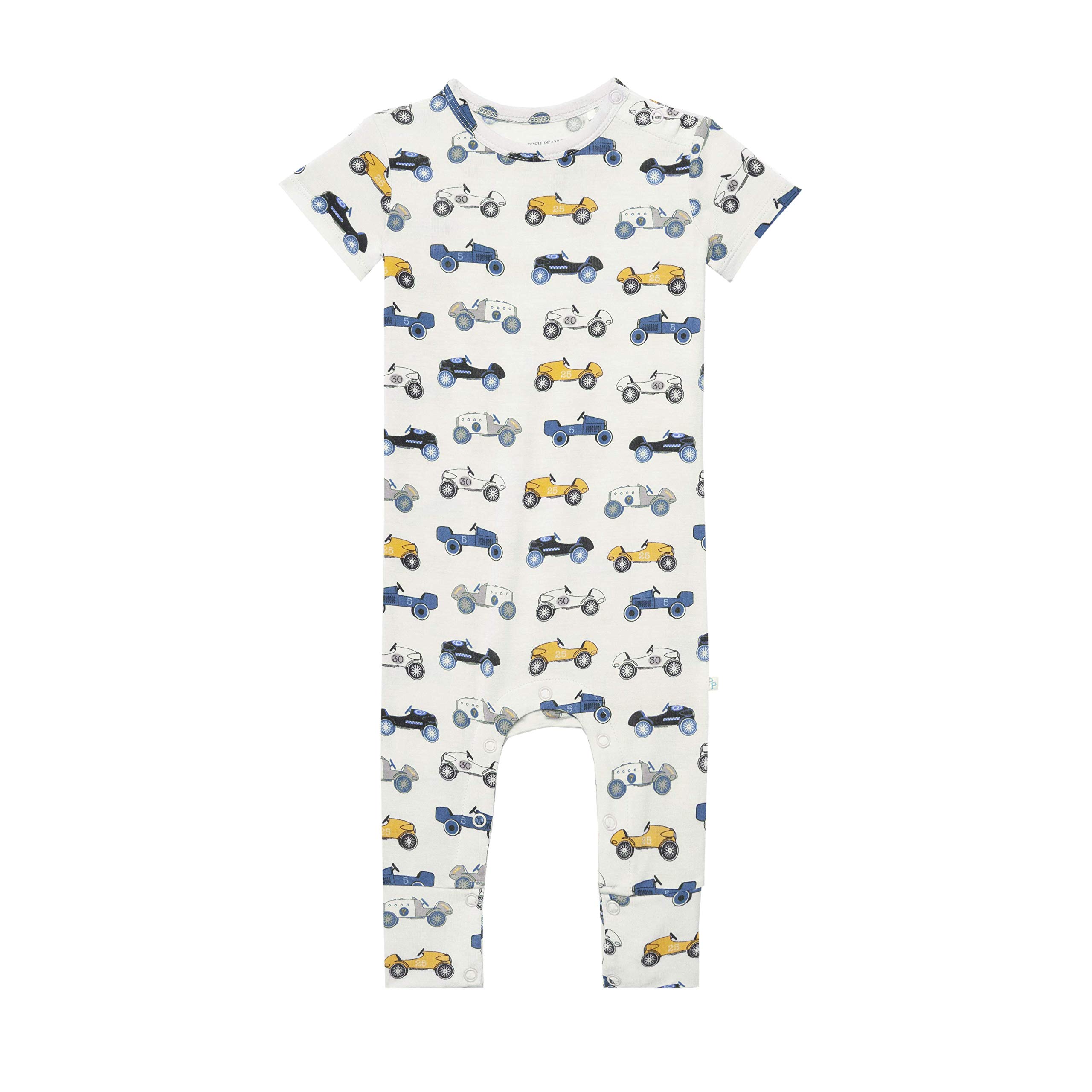 Posh Peanut Baby Romper Pajamas - Soft Bamboo Viscose Newborn Sleepers & One-Piece PJs for Boys & Girls - Perfect for Bedtime, Lounging & Playtime