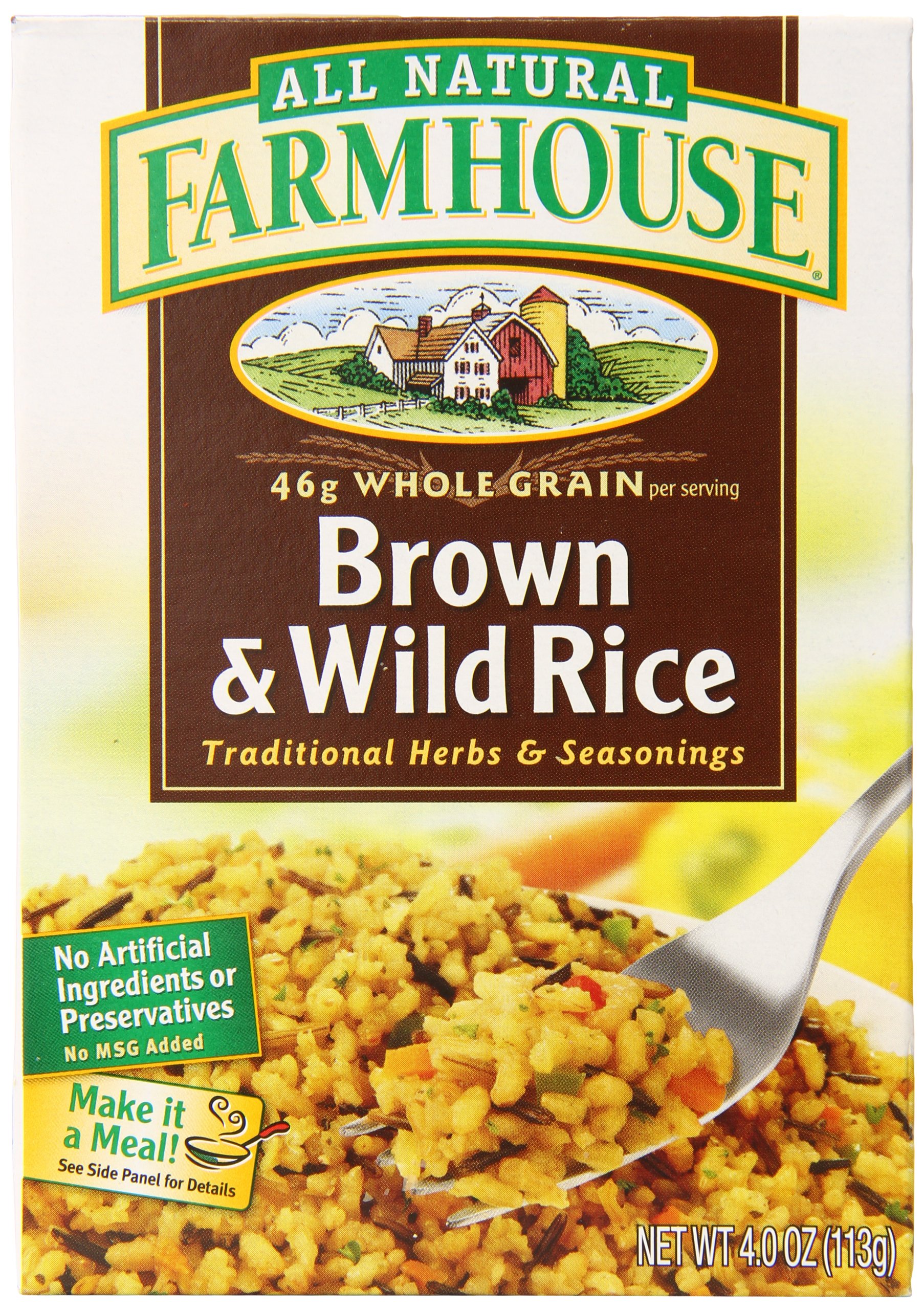 Organic Farmhouse Brown & Wild Rice Blend - 4oz (Pack of 12) | Premium Whole Grain Rice for Healthy Cooking, Meal Prep & Side Dishes | Perfect for Soups, Salads & Rice Bowls