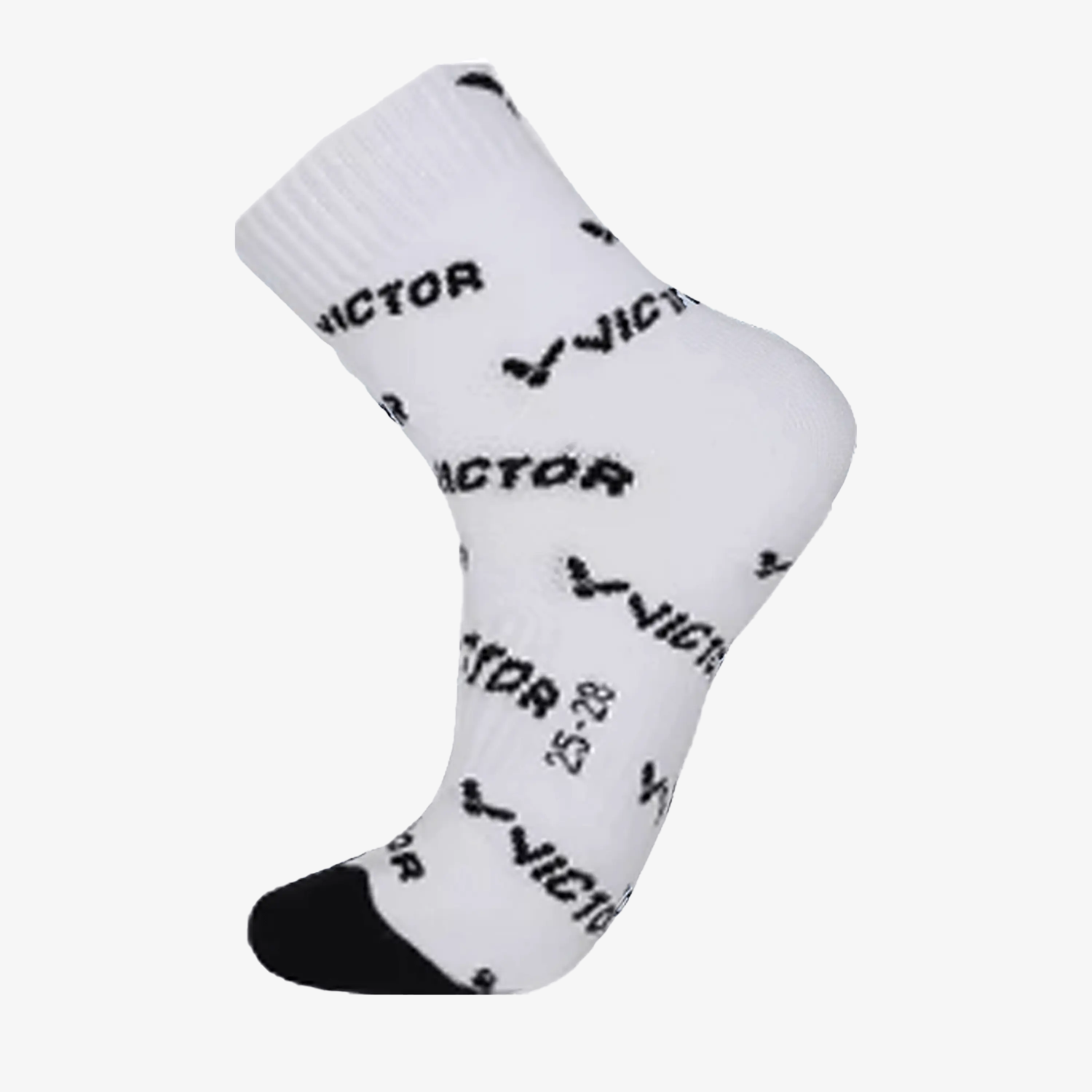 Victor Men's Sports Socks SK162 C - Breathable Athletic Socks for Running, Gym & Workout - Black Performance Socks for Active Men
