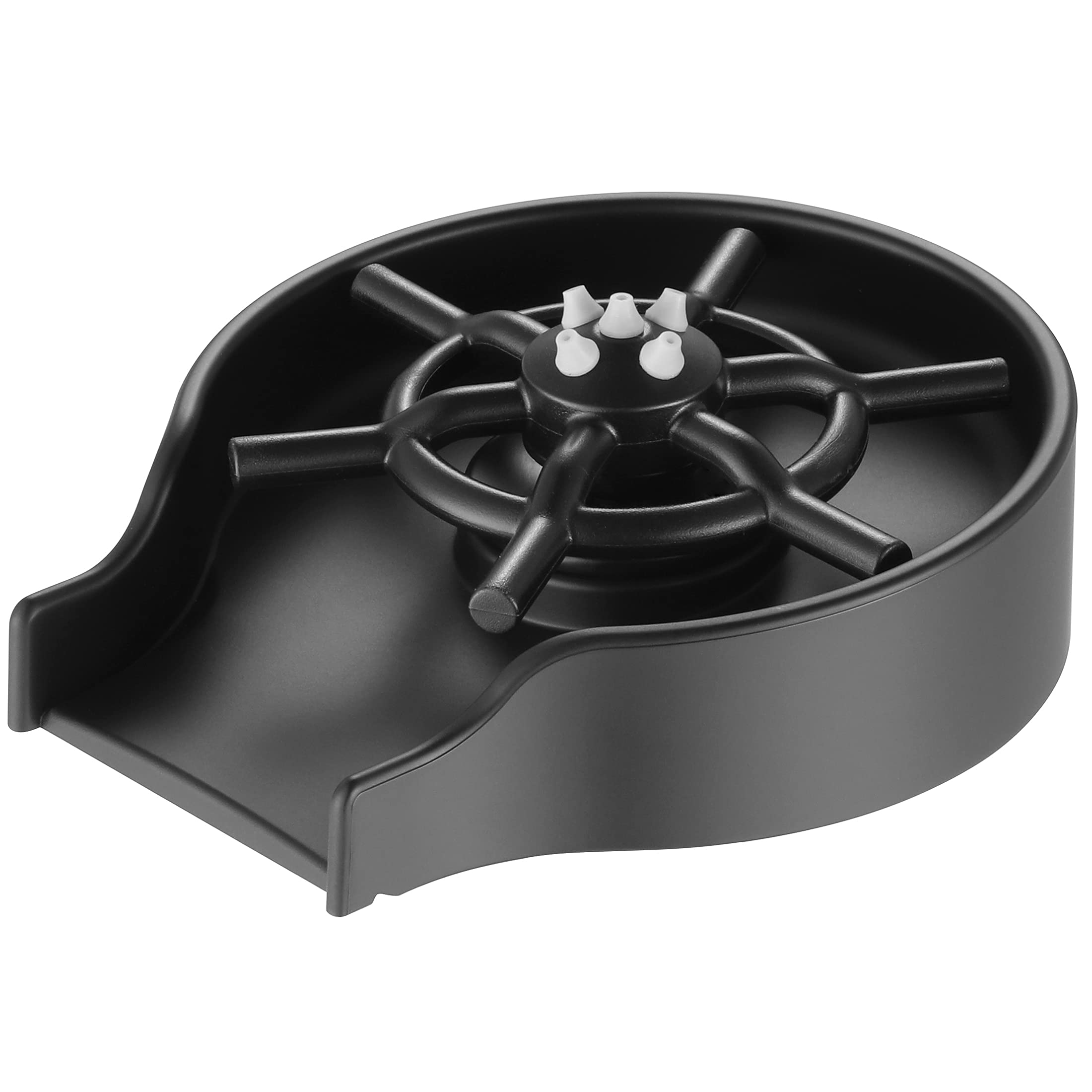 Premium Matte Black Glass Rinser for Kitchen & Bar Sink - WI639BK Cup Washer Sink Attachment | Durable Sink Replacement for Bars, Restaurants & Home Use | Perfect for Washing Wine Glasses, Beer Mugs & Drinkware